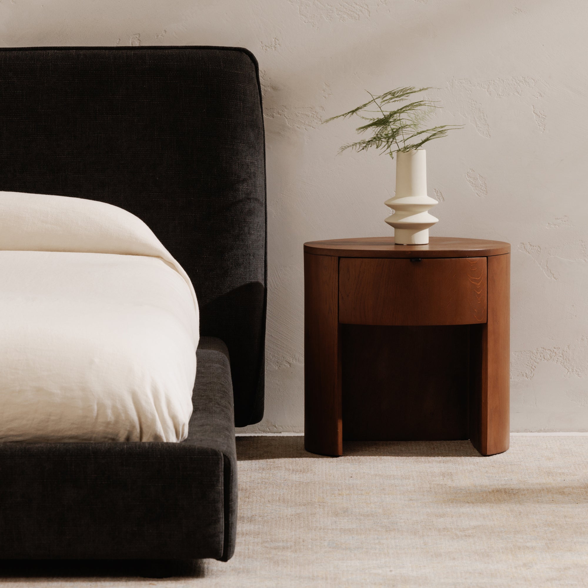 Theo One Drawer Nightstand Brown - Central Designs