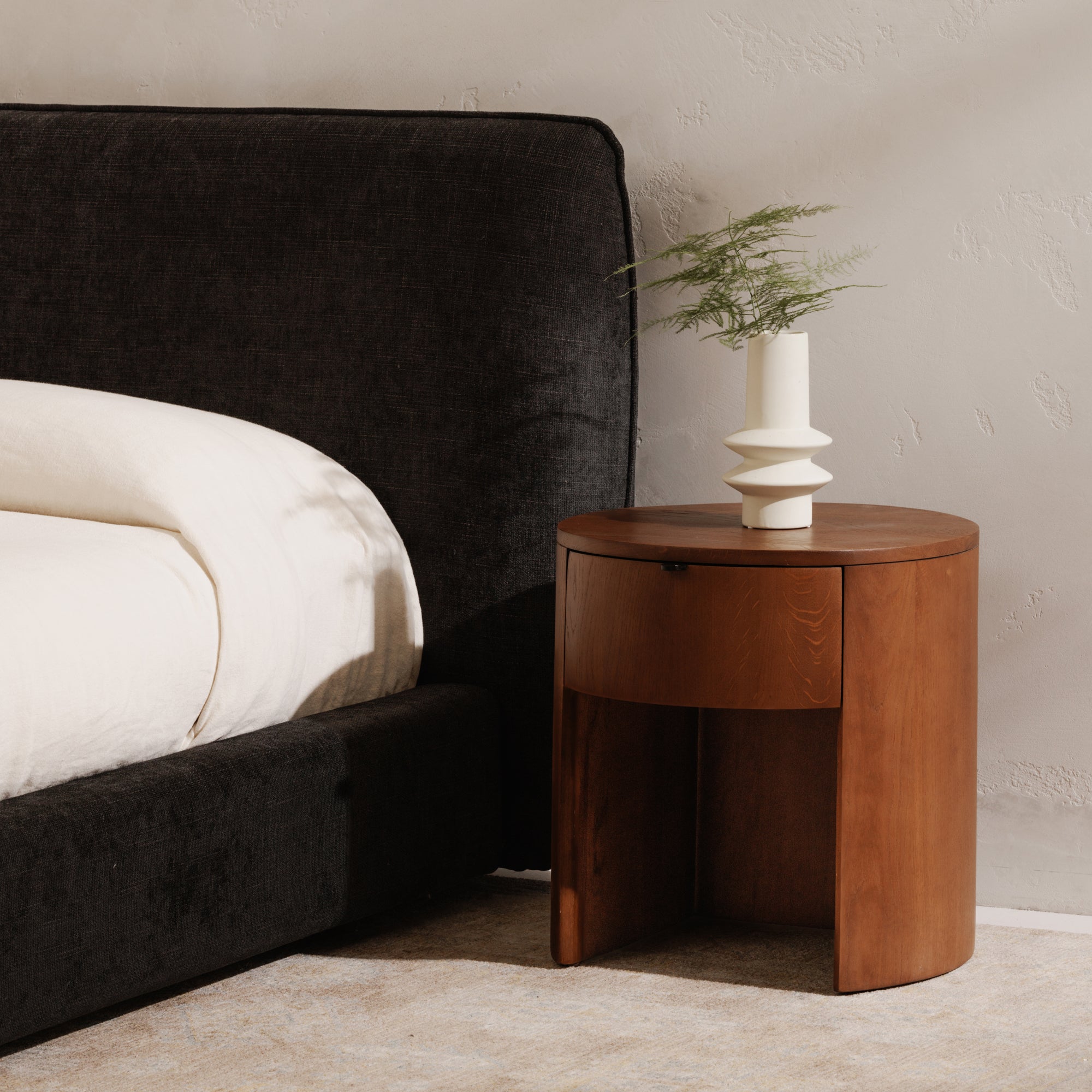 Theo One Drawer Nightstand Brown - Central Designs