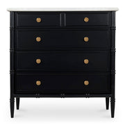 Eleanor 5 Drawer Chest Black - Central Designs