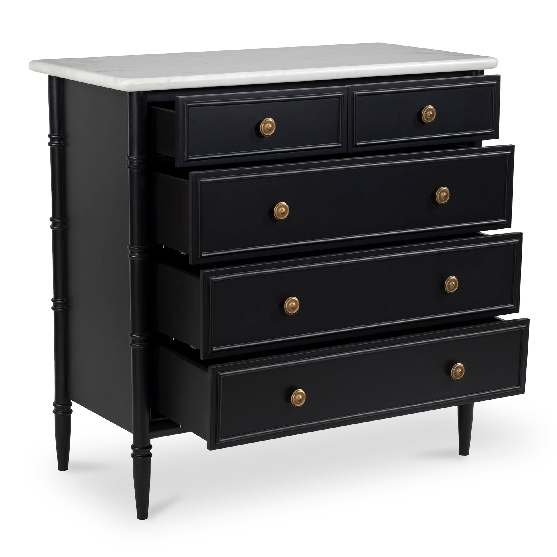 Eleanor 5 Drawer Chest Black - Central Designs