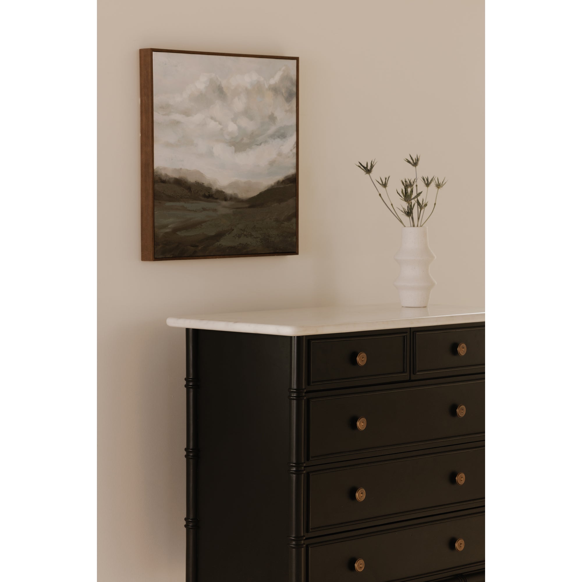 Eleanor 5 Drawer Chest Black - Central Designs