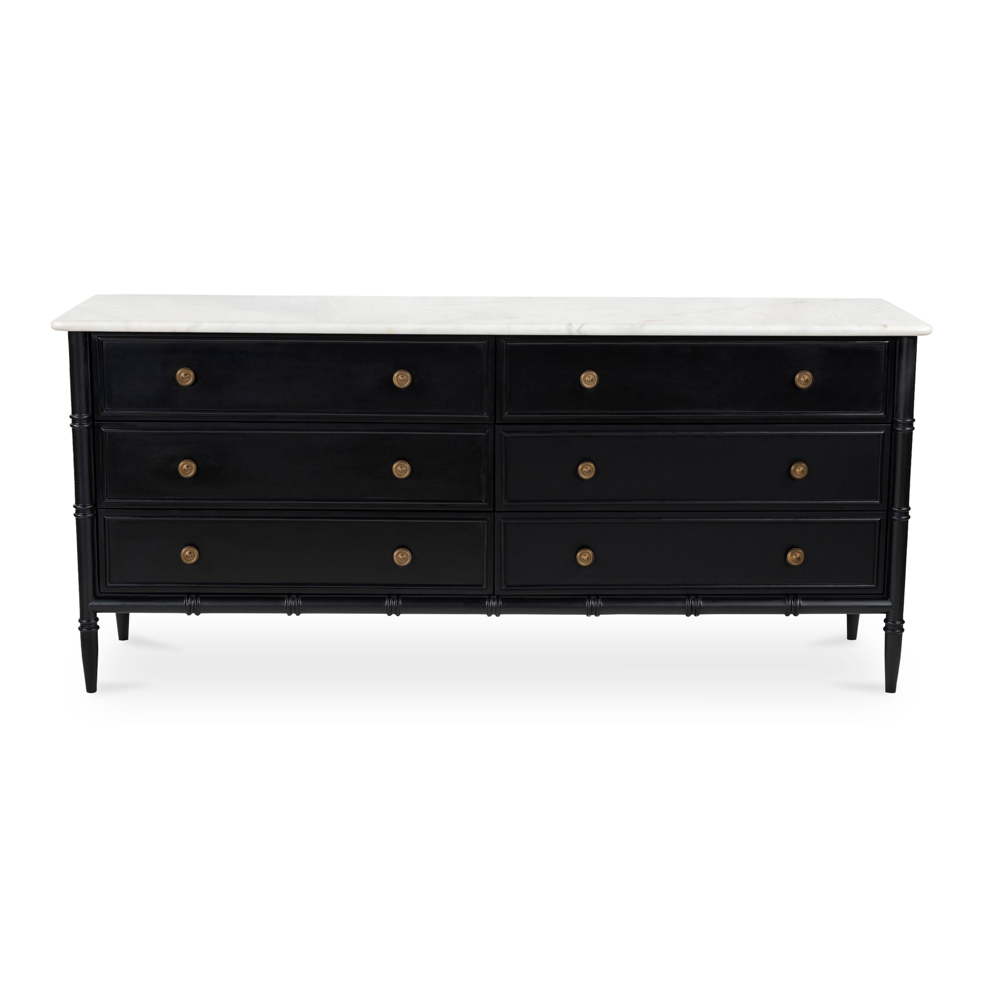 Eleanor 6 Drawer Dresser Black - Central Designs