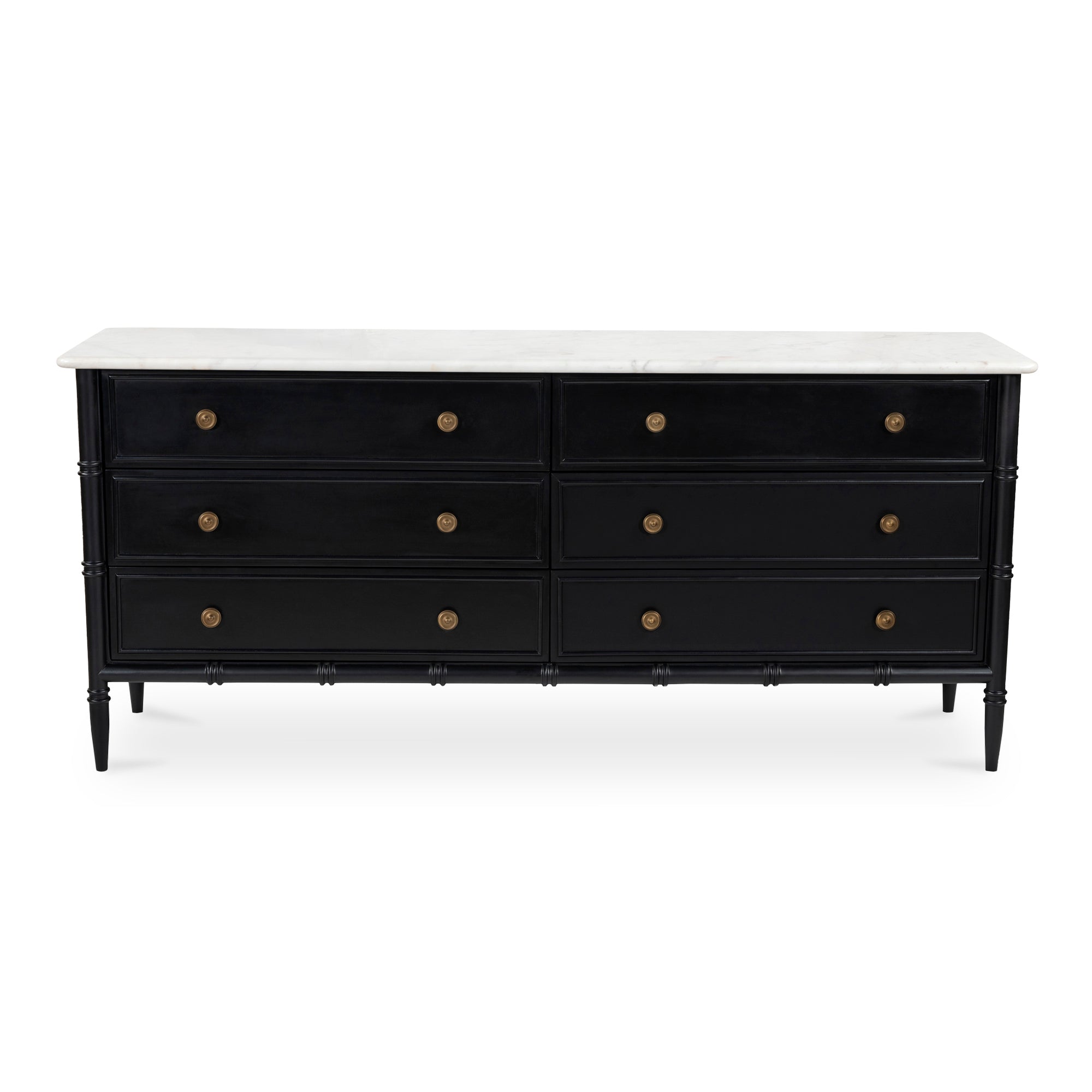 Eleanor 6 Drawer Dresser Black - Central Designs