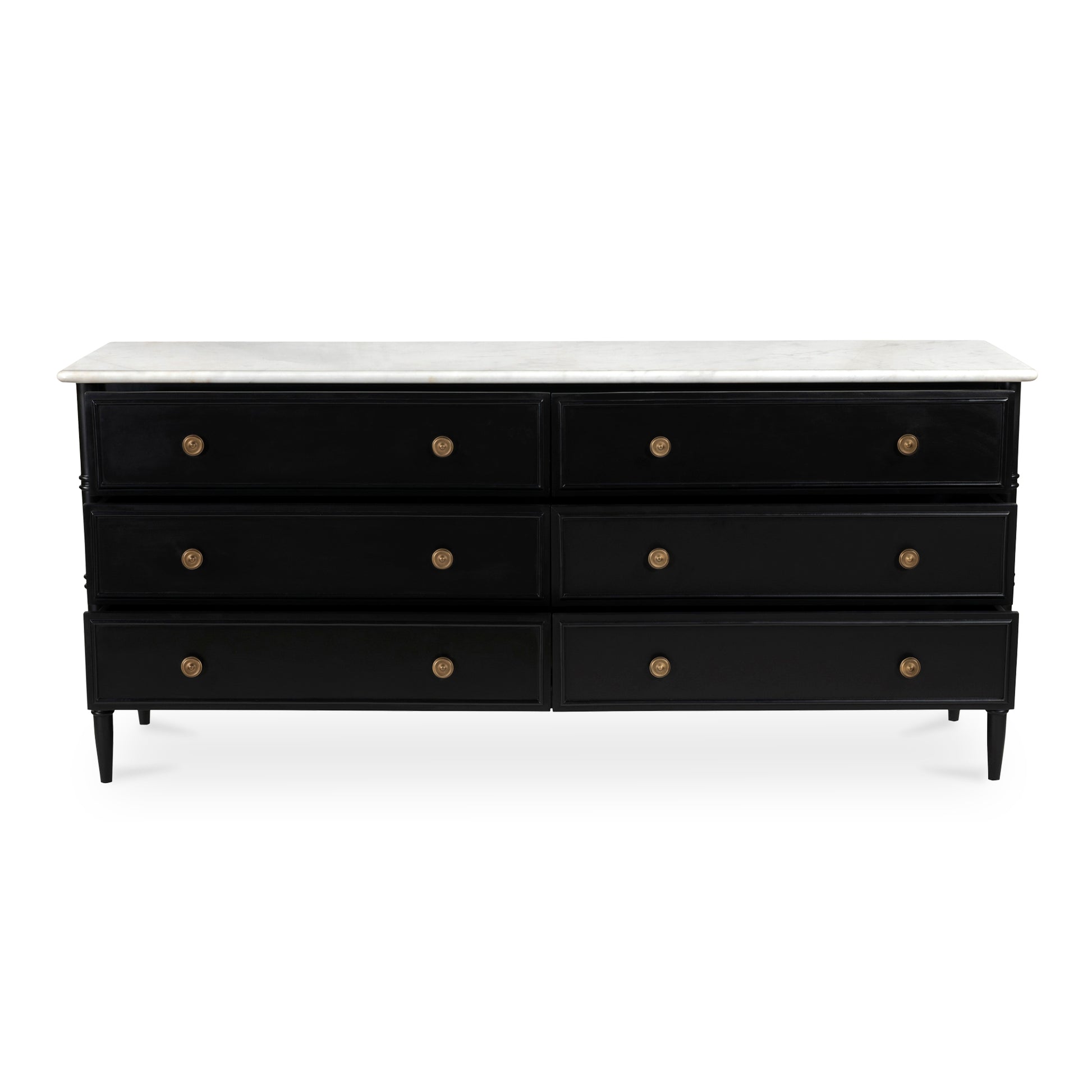 Eleanor 6 Drawer Dresser Black - Central Designs