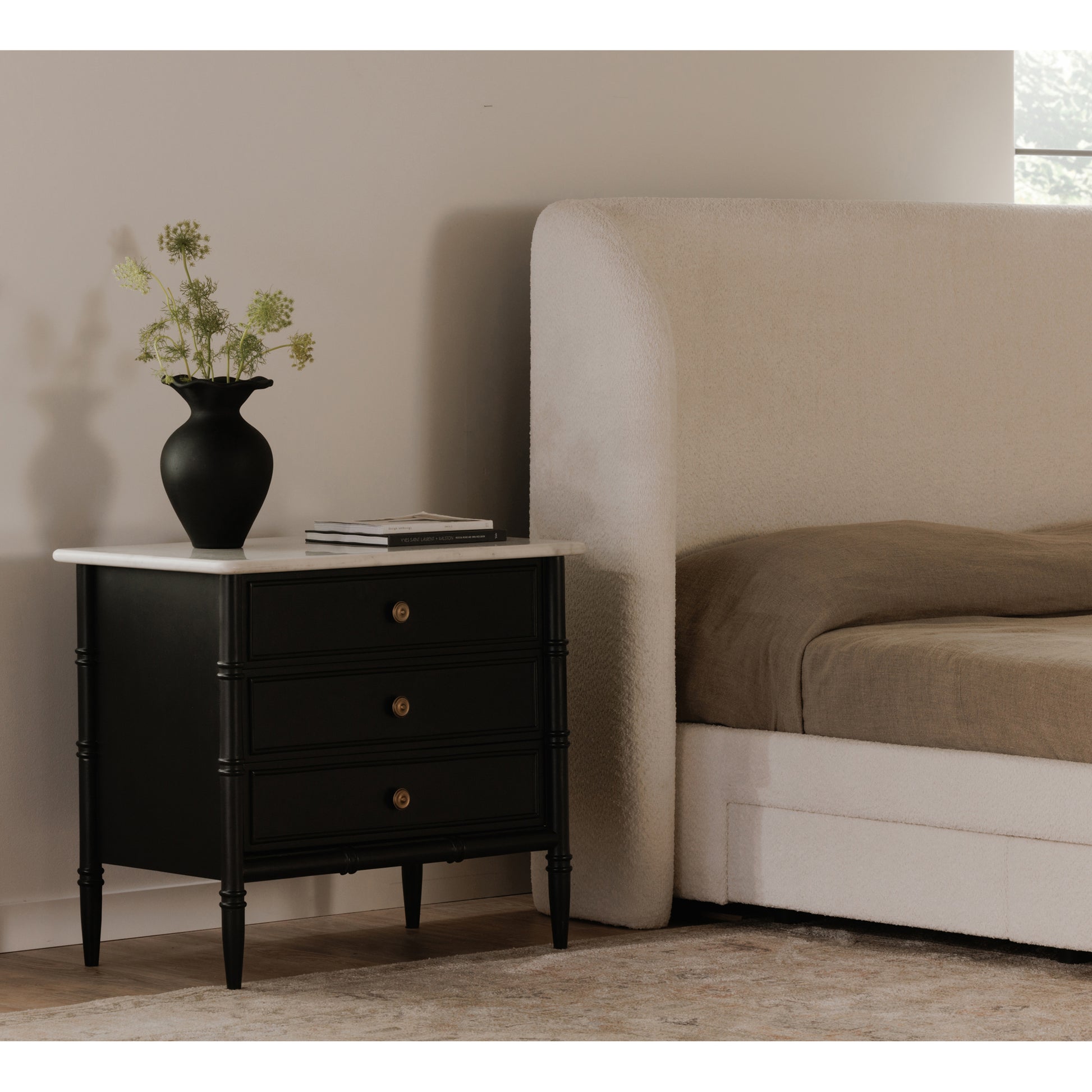 Eleanor Nightstand Black - Central Designs