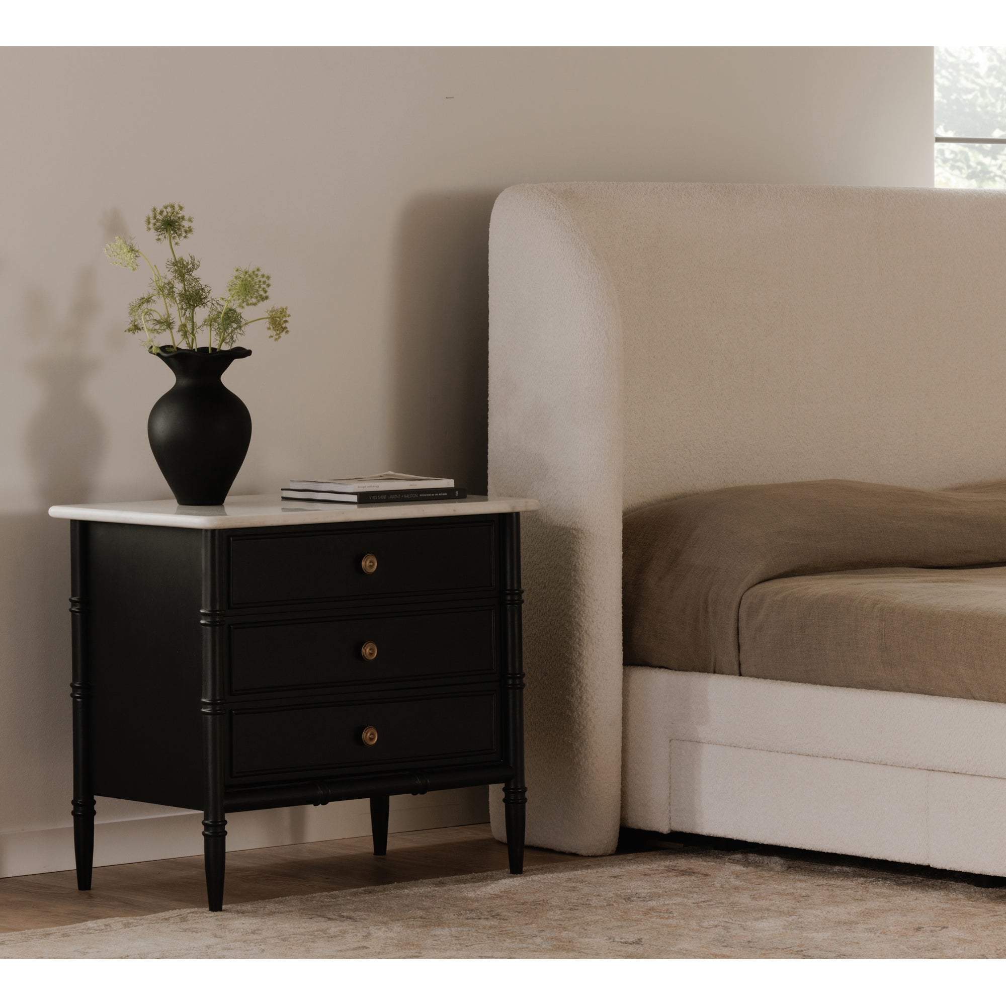 Eleanor Nightstand Black - Central Designs