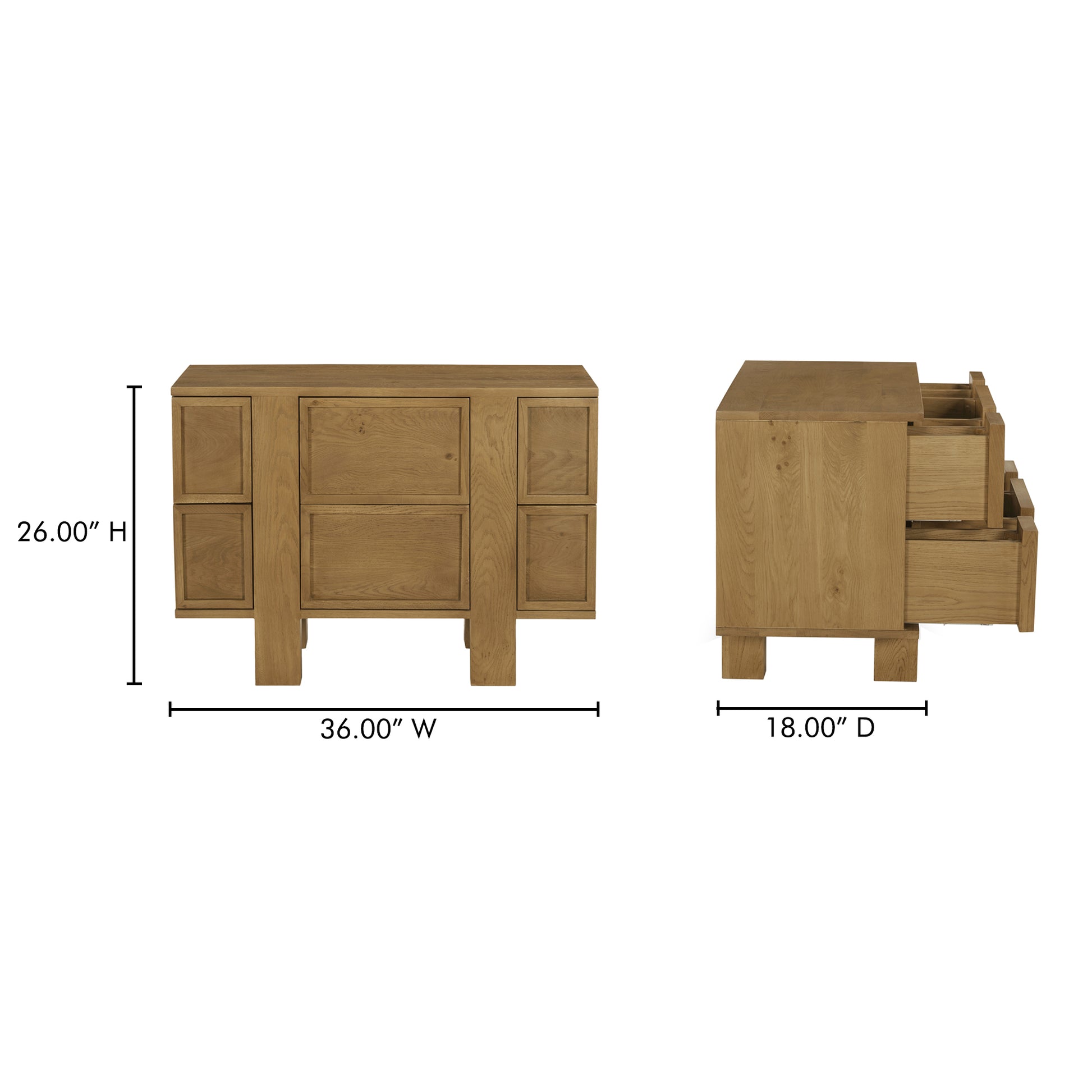 Henley Nightstand Brown - Central Designs