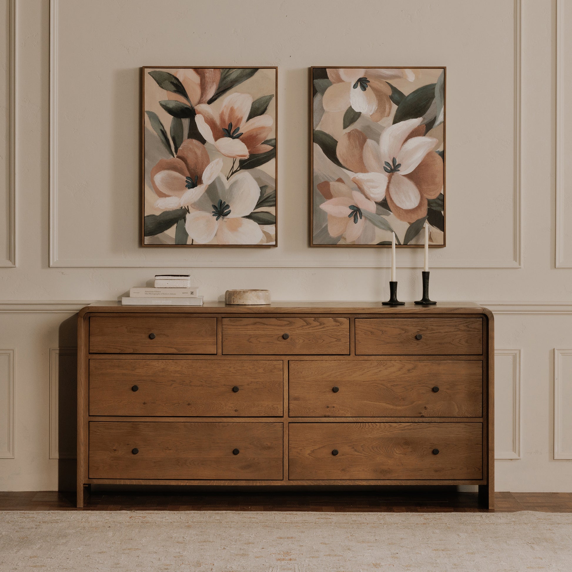 Riley 7 Drawer Dresser Oak - Central Designs