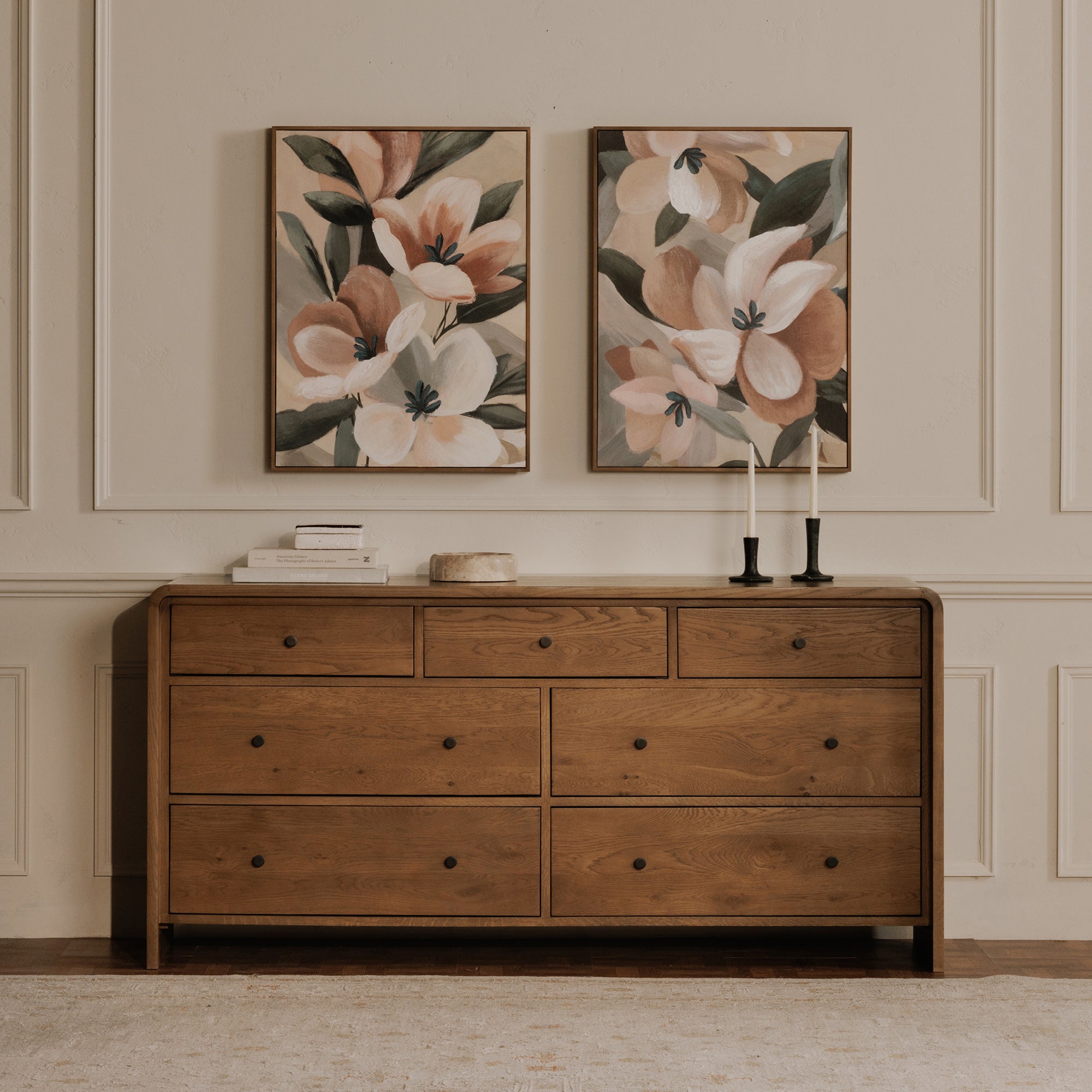 Riley 7 Drawer Dresser Oak - Central Designs