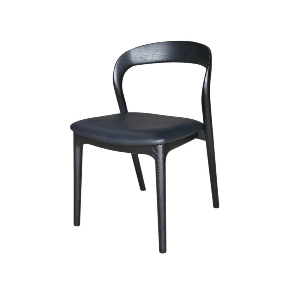 Rotondo Dining Chair - Black Frame w/ PU Seat - Central Designs