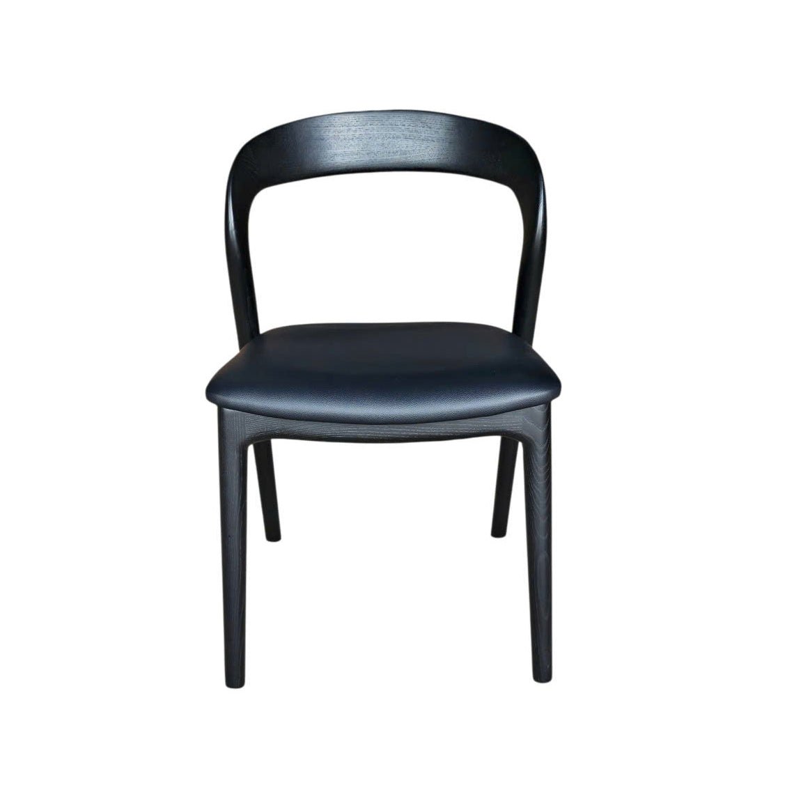 Rotondo Dining Chair - Black Frame w/ PU Seat - Central Designs