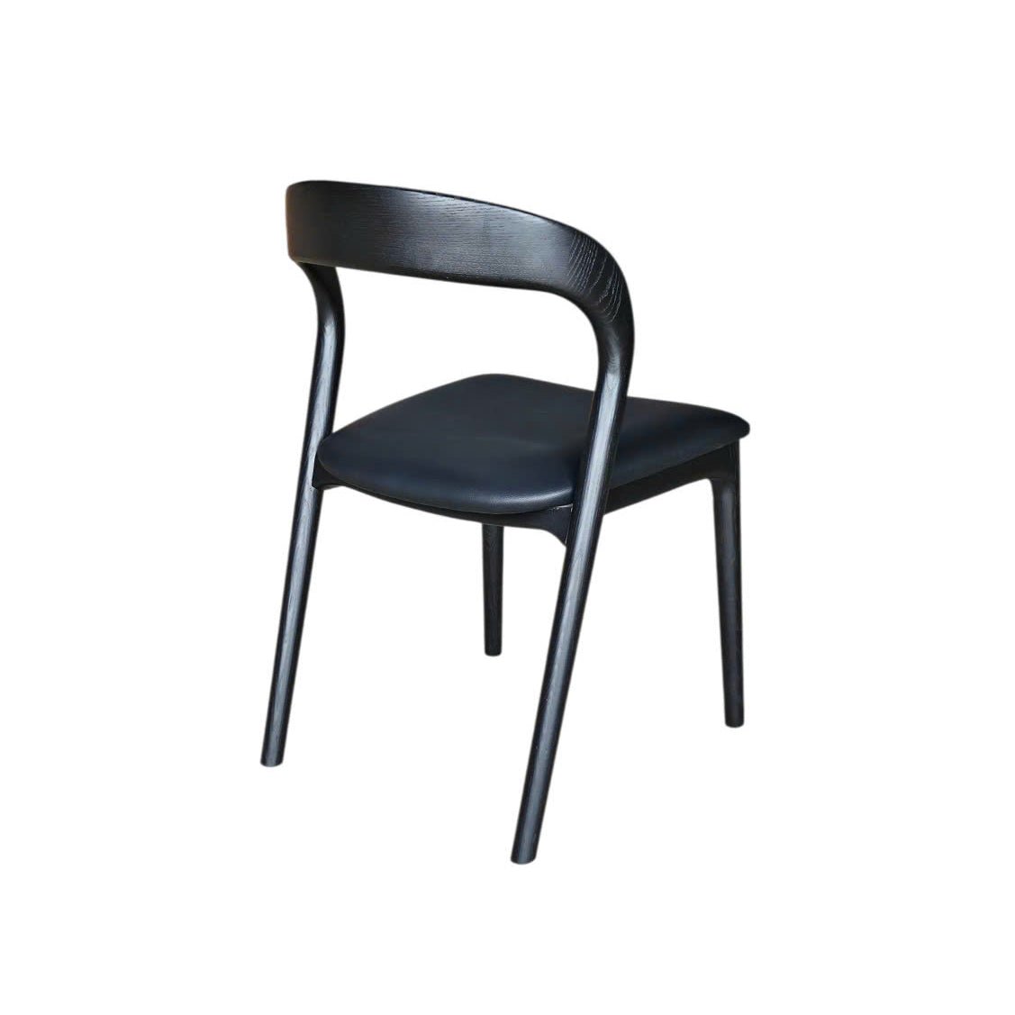 Rotondo Dining Chair - Black Frame w/ PU Seat - Central Designs