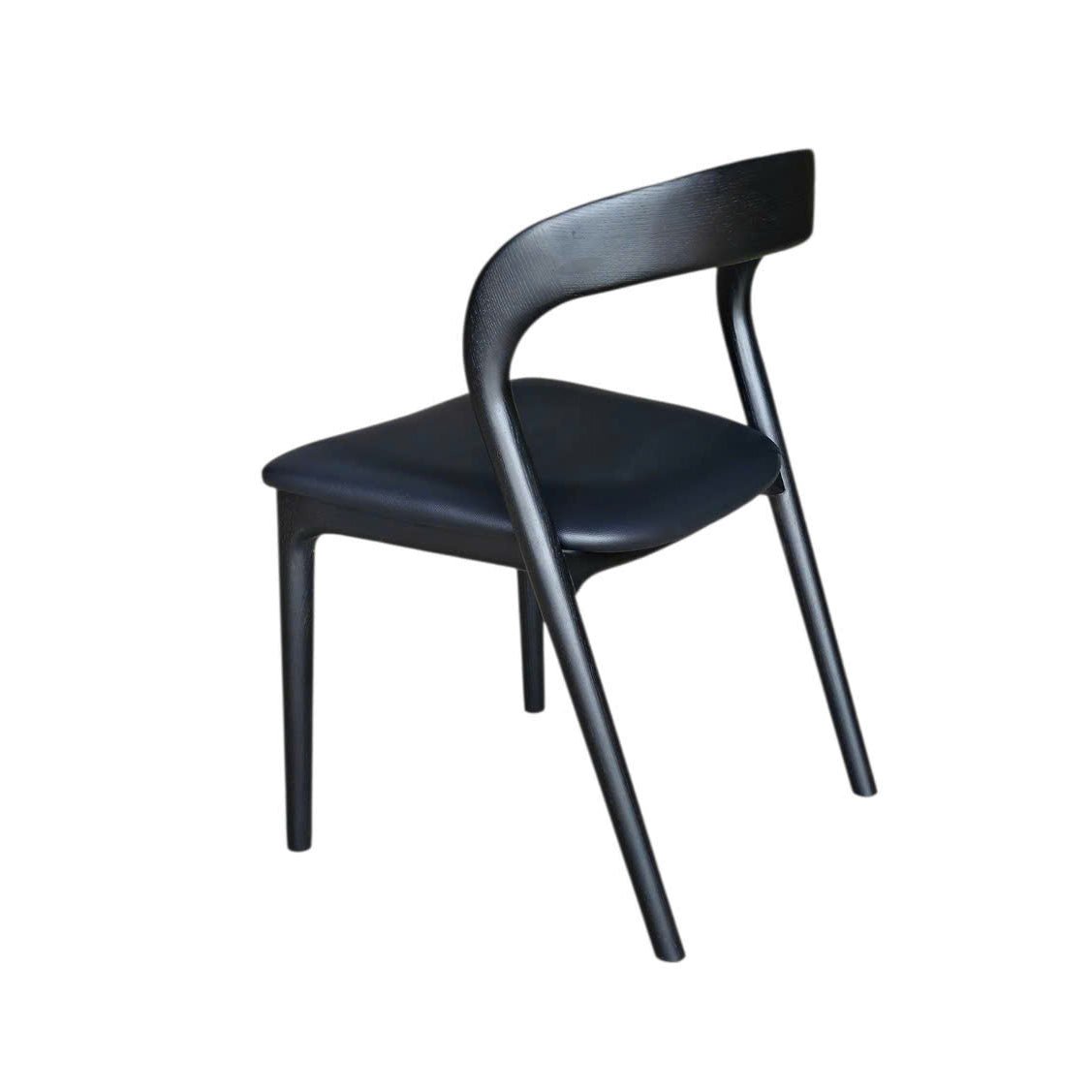 Rotondo Dining Chair - Black Frame w/ PU Seat - Central Designs