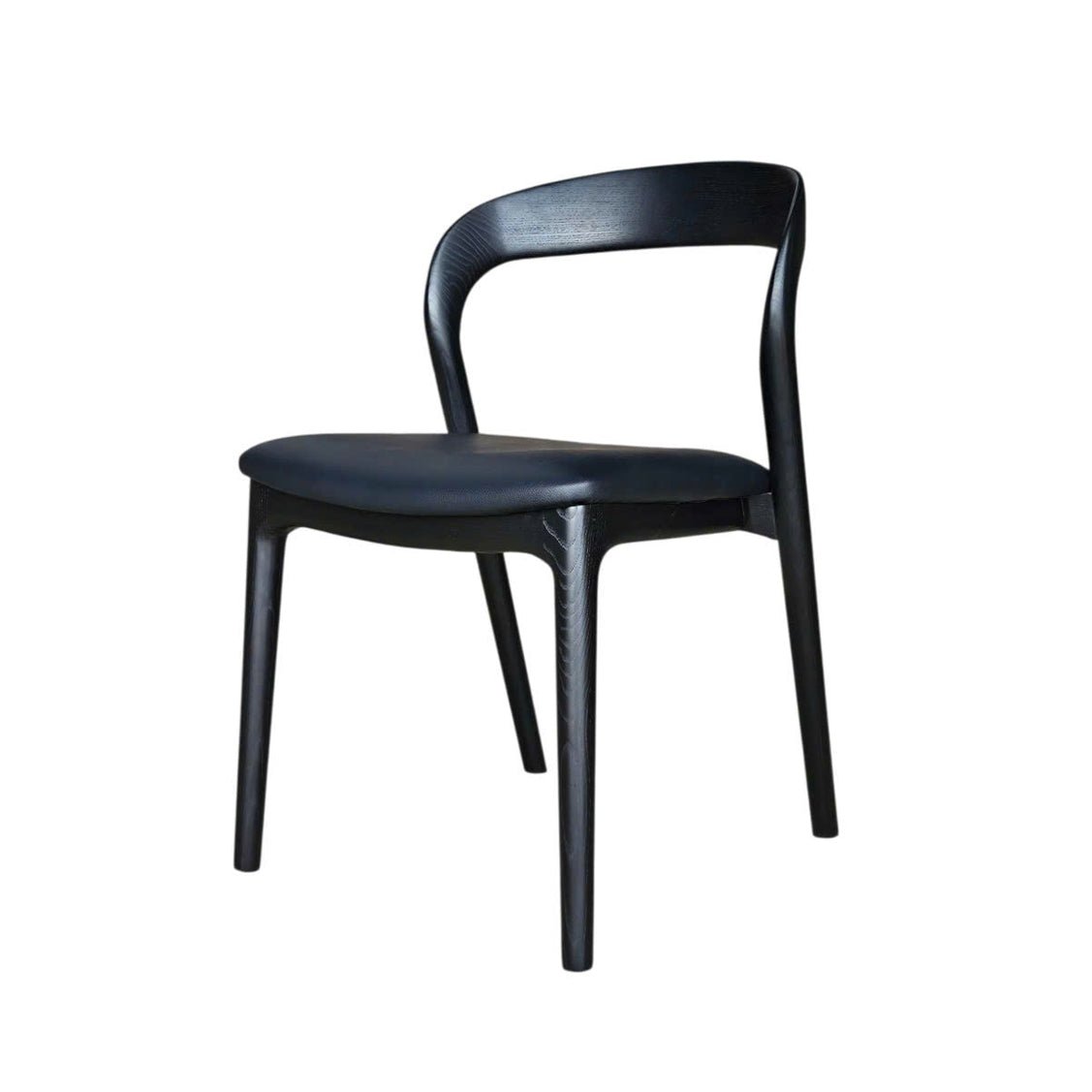 Rotondo Dining Chair - Black Frame w/ PU Seat - Central Designs
