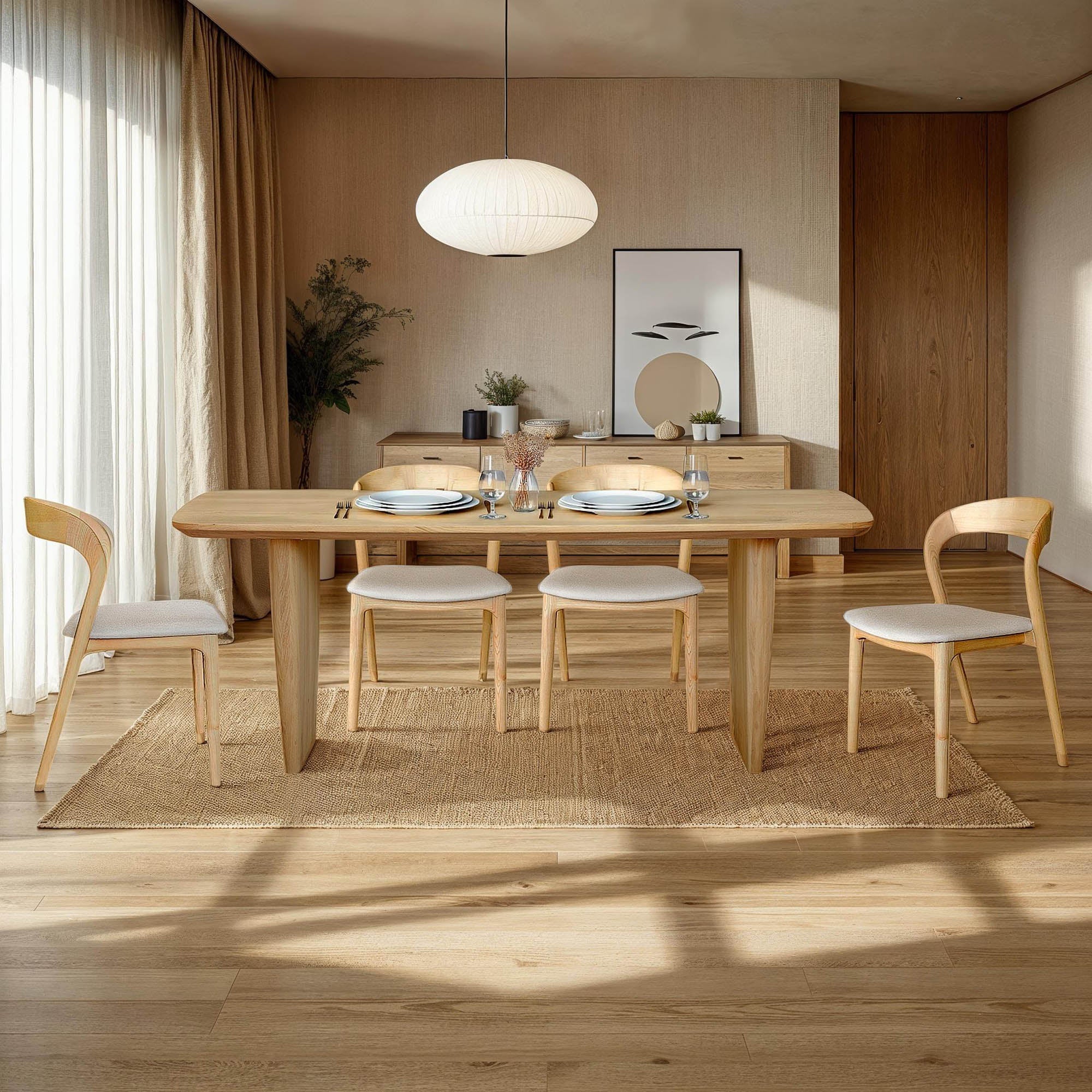 Rotondo Dining Chair - Natural Frame - Central Designs