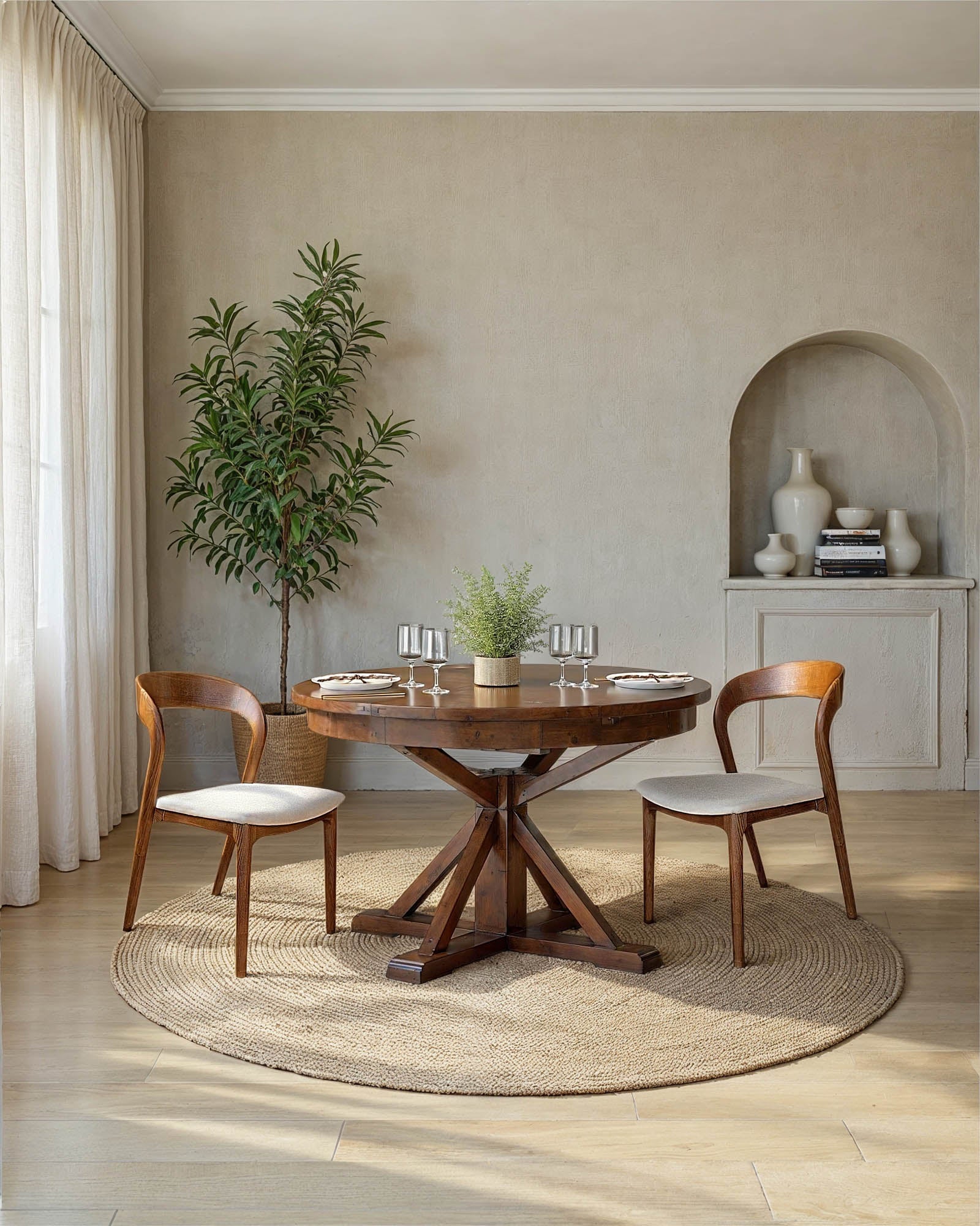 Rotondo Dining Chair - Walnut Frame - Central Designs