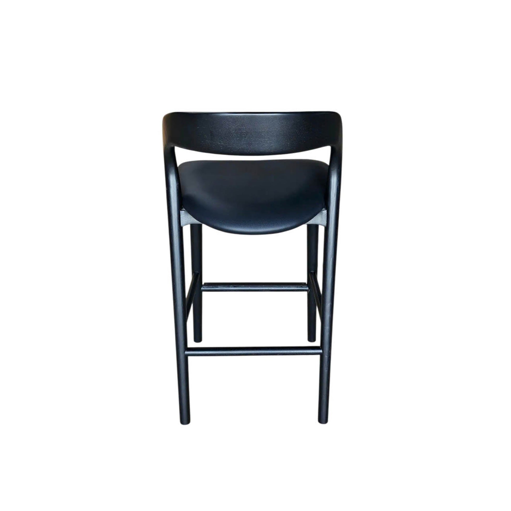 Rotondo Counter Stool - Black Frame w/ PU Seat - Central Designs