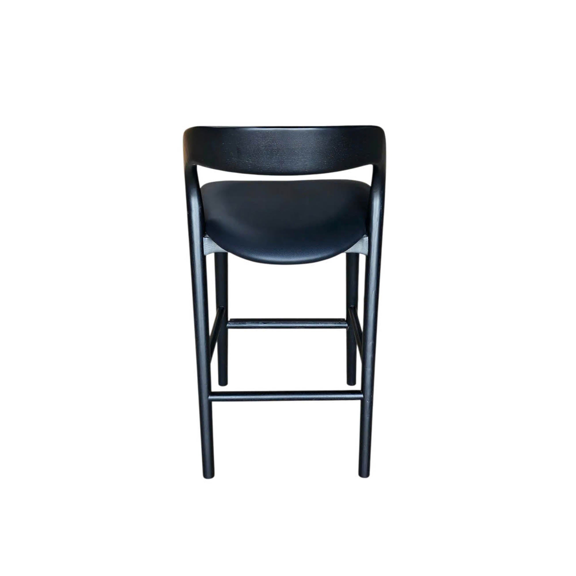 Rotondo Counter Stool - Black Frame w/ PU Seat - Central Designs