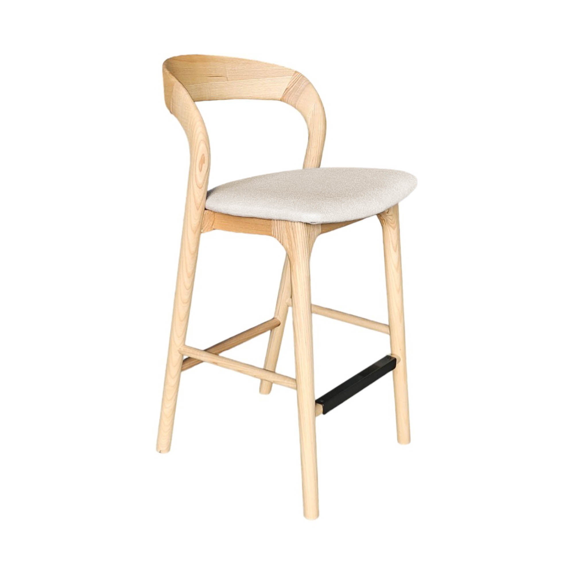 Rotondo Counter Stool - Natural Frame - Central Designs