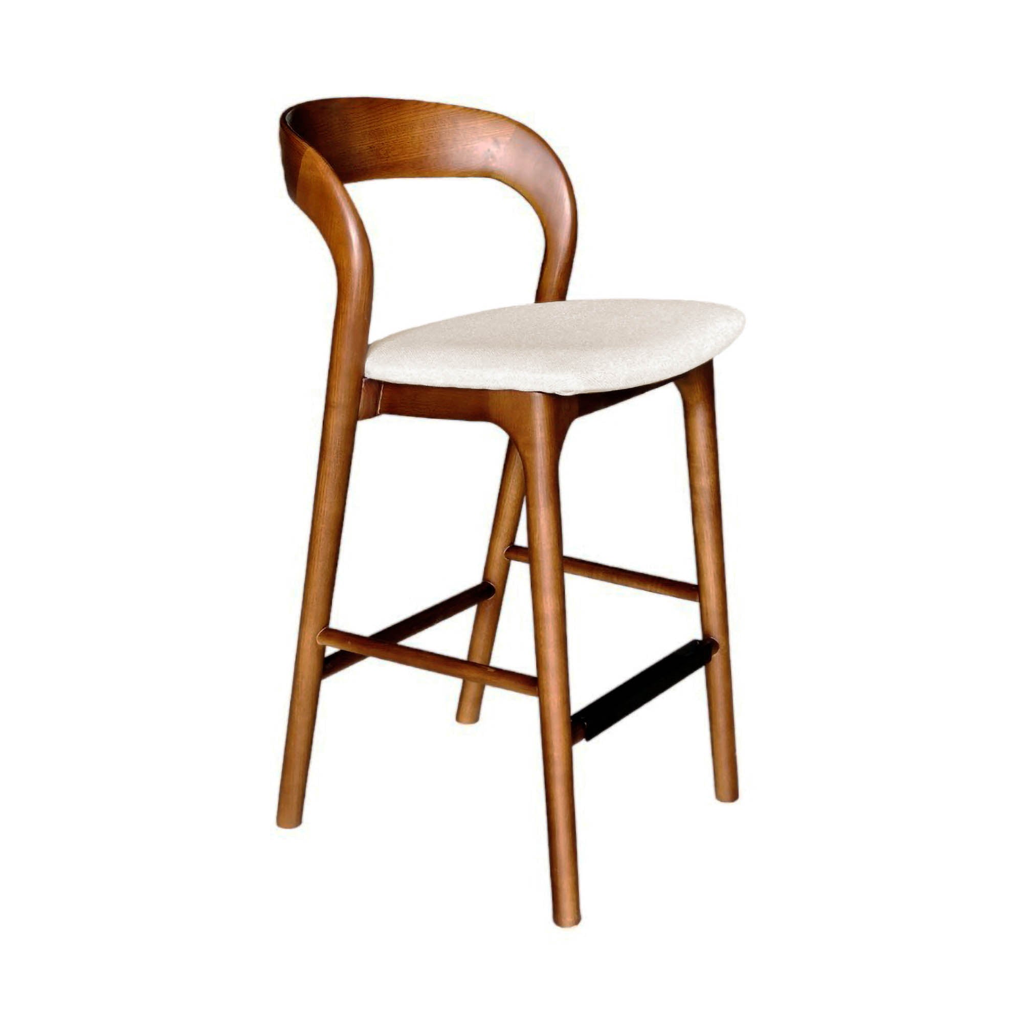 Rotondo Counter Stool - Walnut Frame - Central Designs