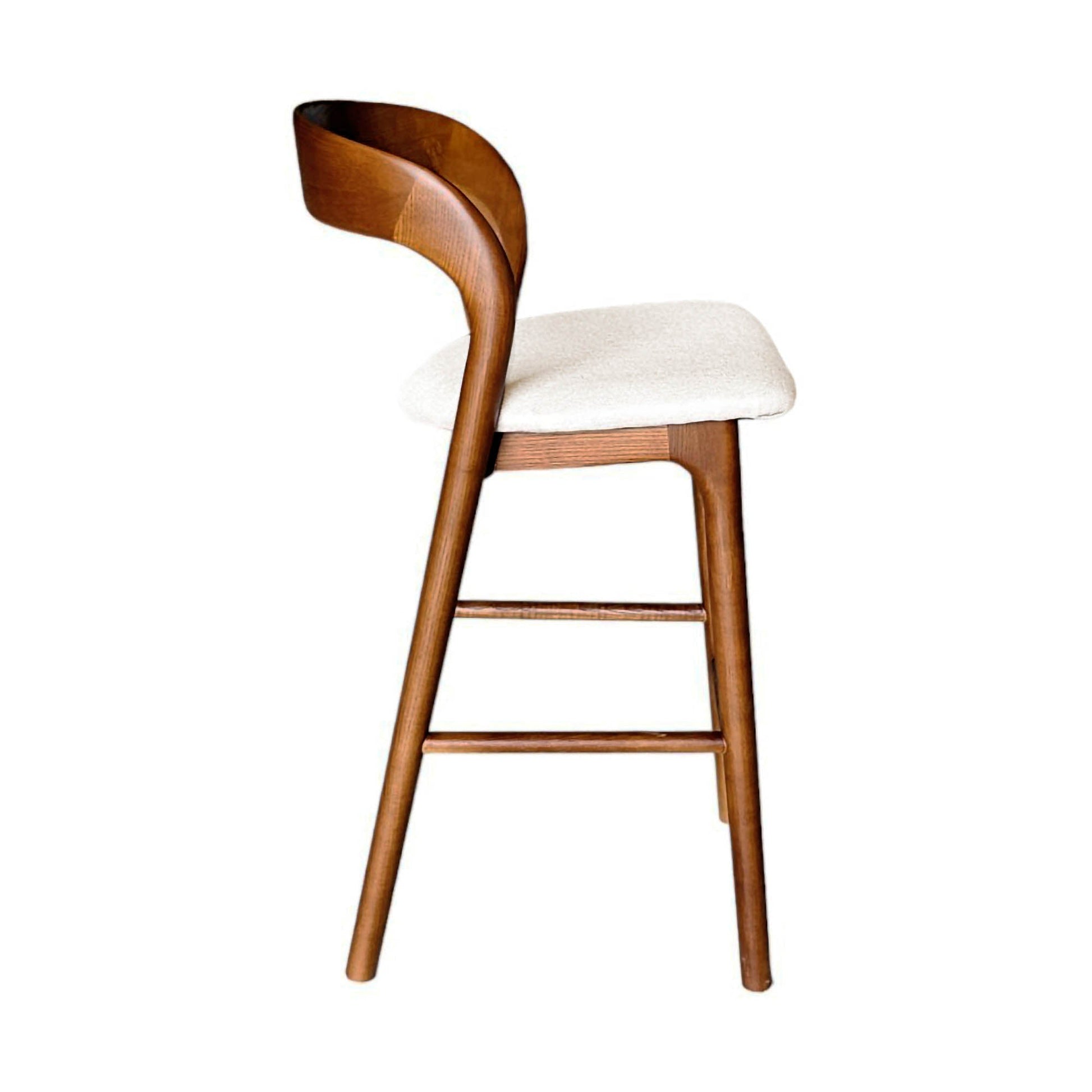 Rotondo Counter Stool - Walnut Frame - Central Designs