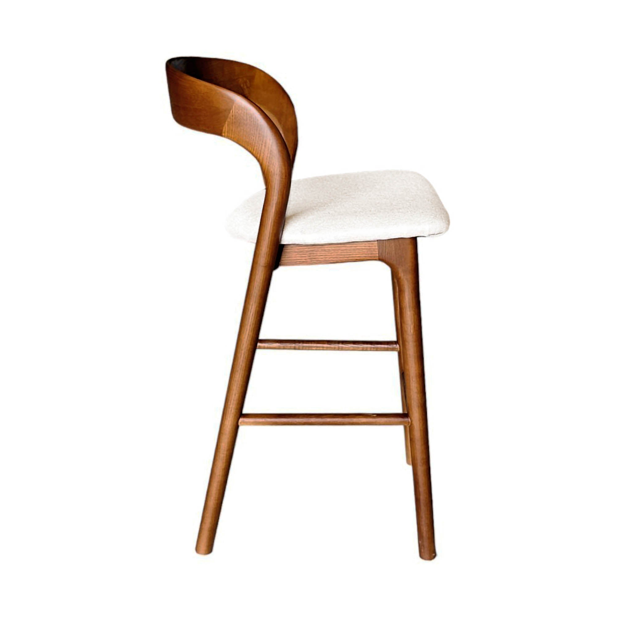 Rotondo Counter Stool - Walnut Frame - Central Designs
