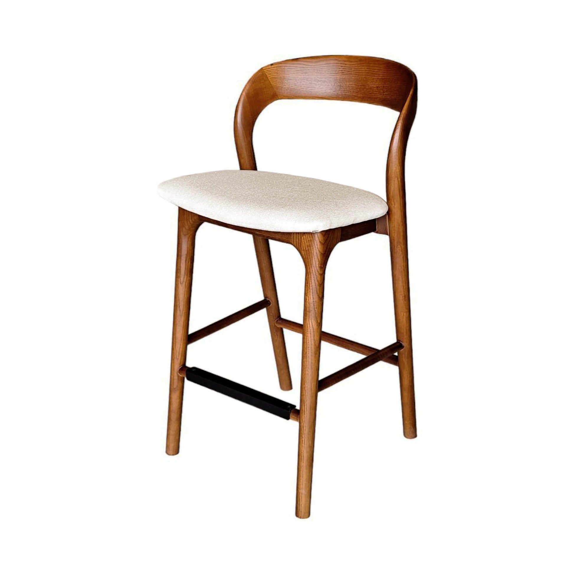 Rotondo Counter Stool - Walnut Frame - Central Designs
