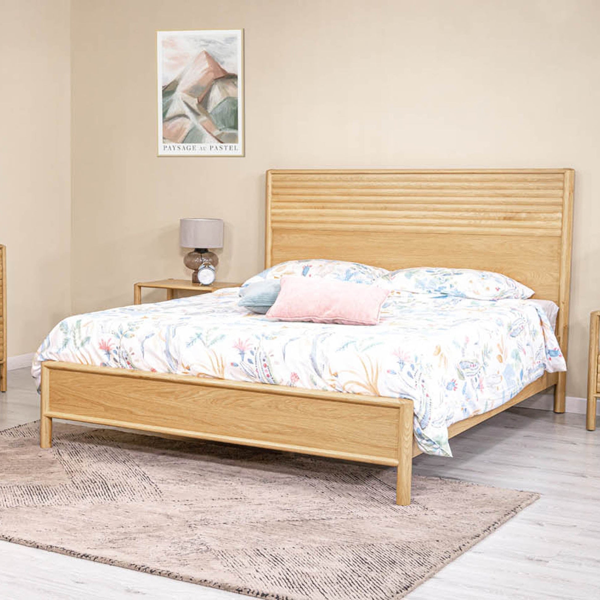 Runway Queen Bed - Light Oak - Central Designs