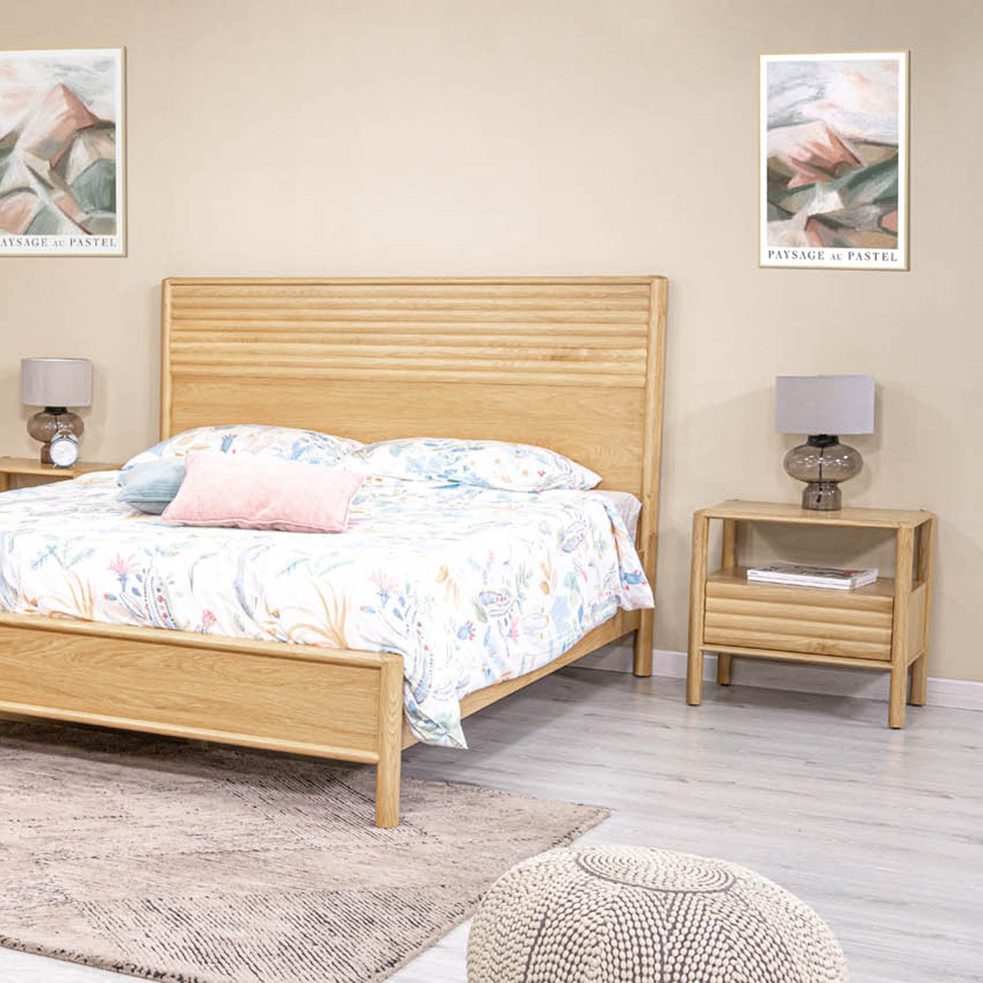 Runway Nightstand - Light Oak - Central Designs