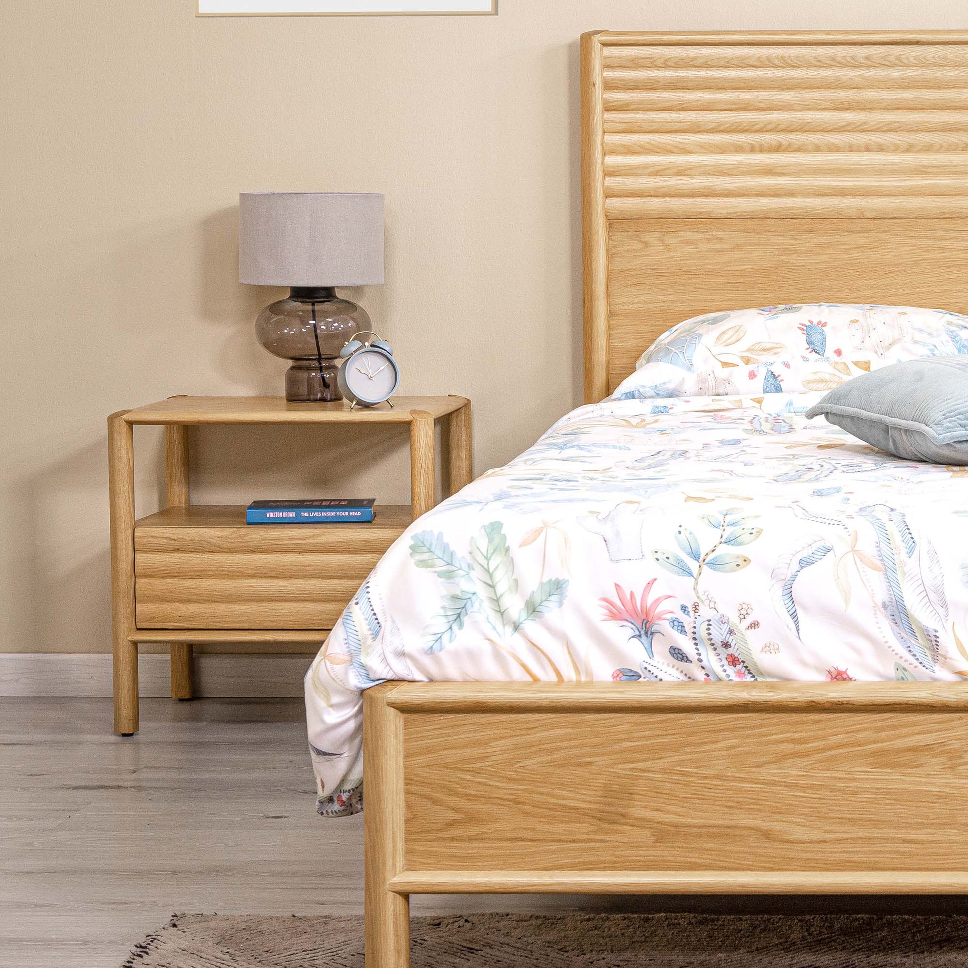 Runway Nightstand - Light Oak - Central Designs