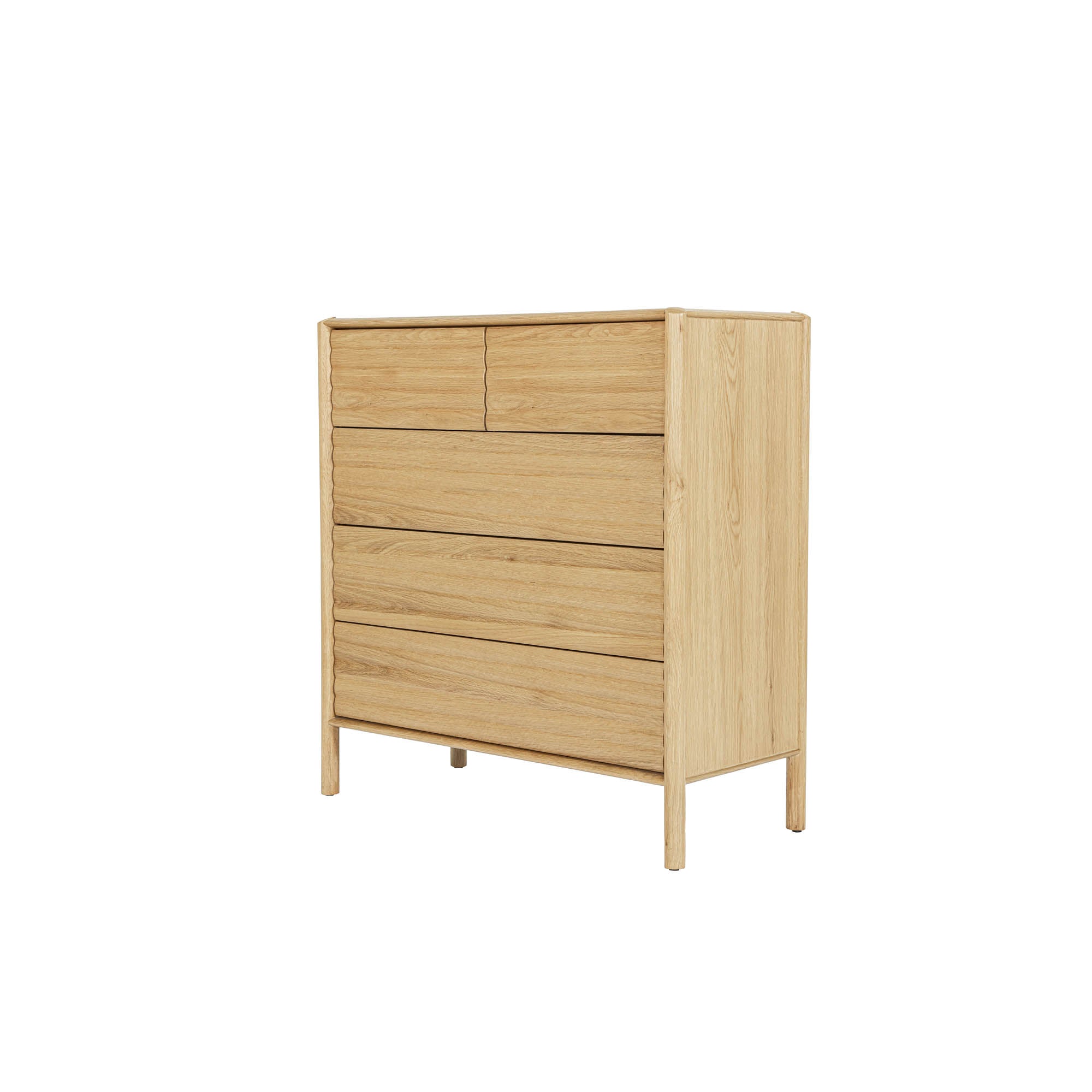 Runway 5 Drawer Chest - Light Oak - Central Designs