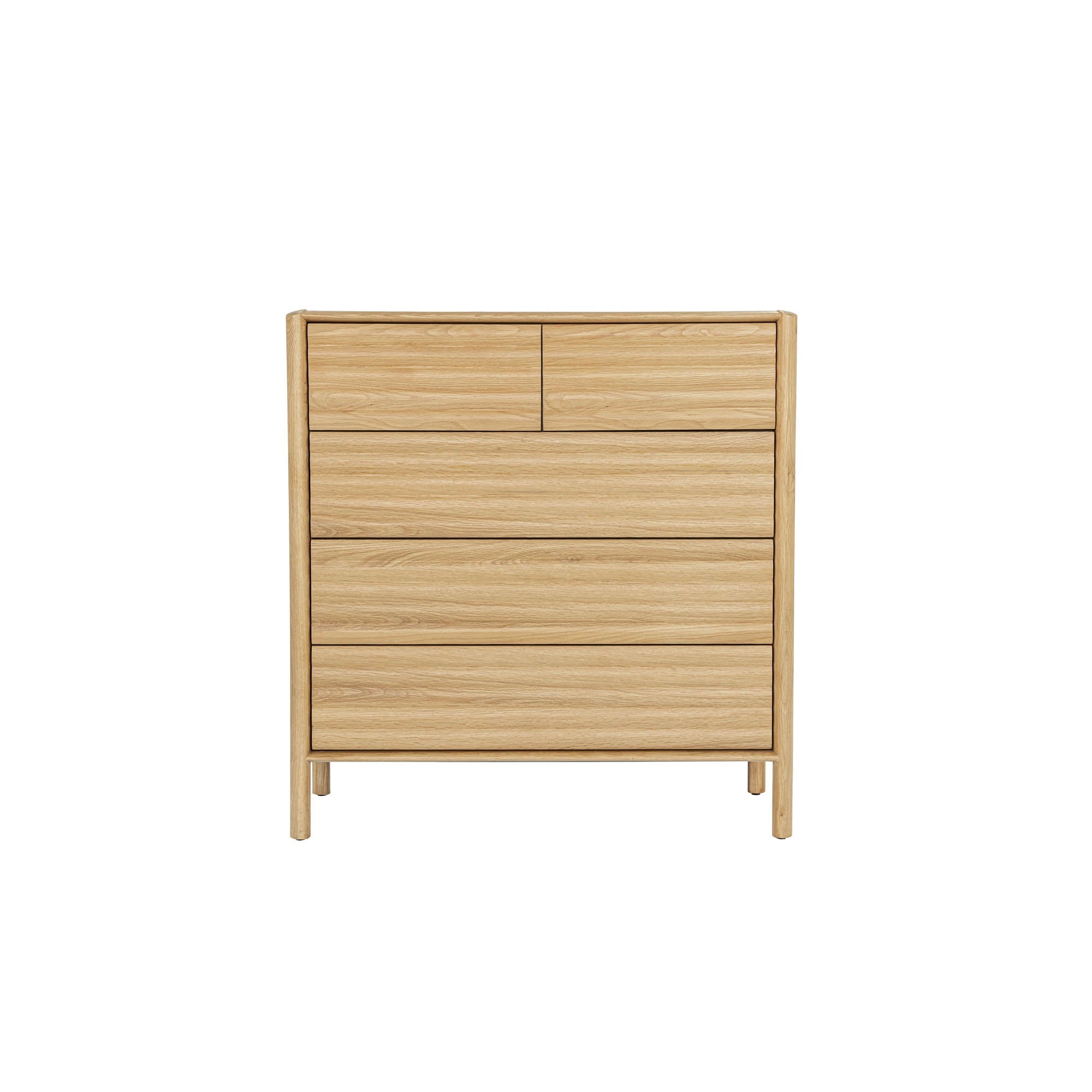Runway 5 Drawer Chest - Light Oak - Central Designs