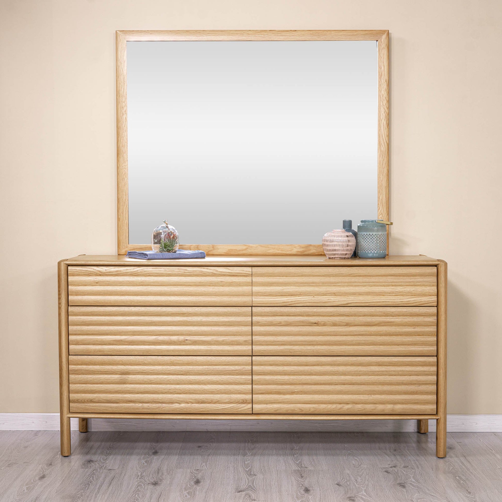 Runway 6 Drawer Dresser - Light Oak - Central Designs