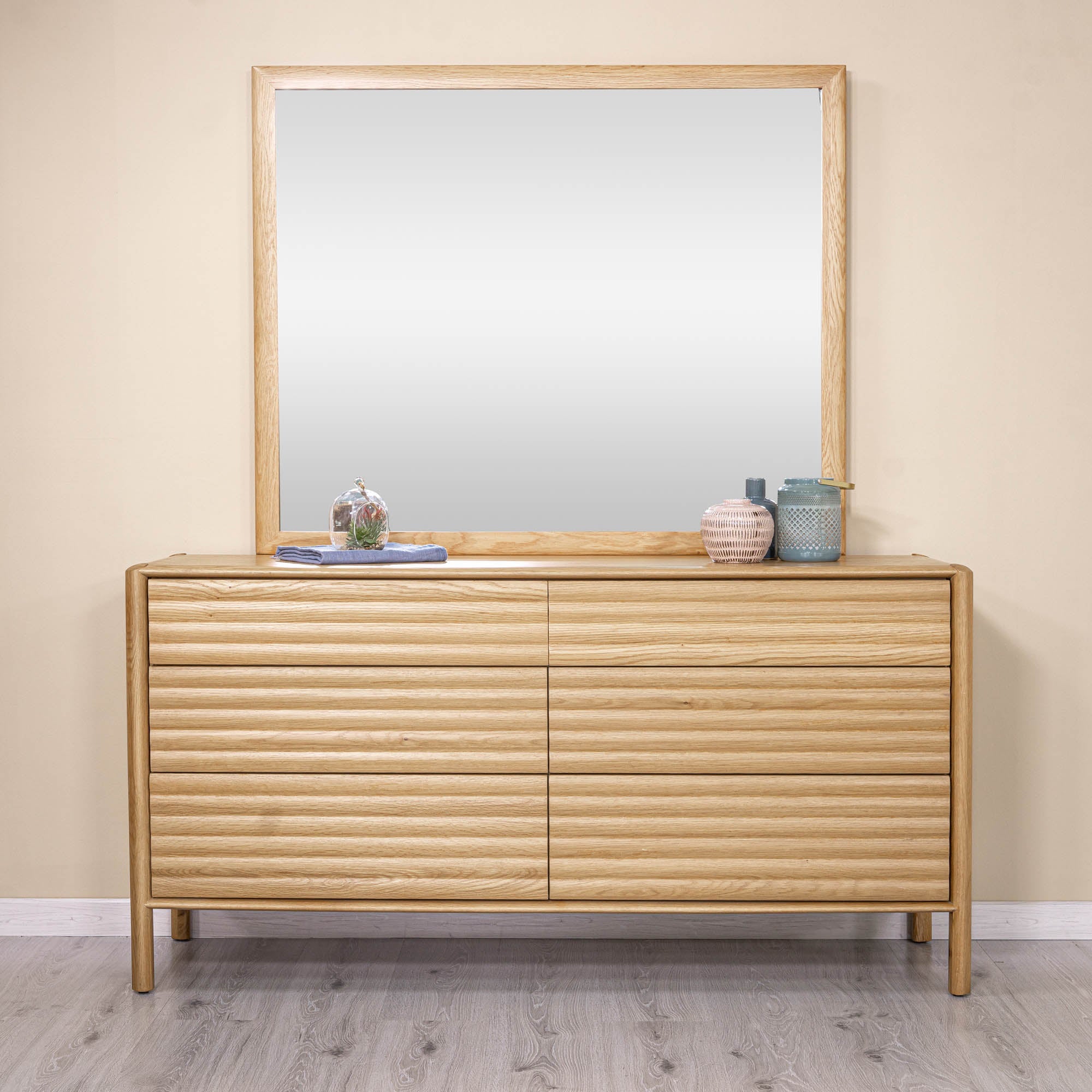 Runway 6 Drawer Dresser - Light Oak - Central Designs