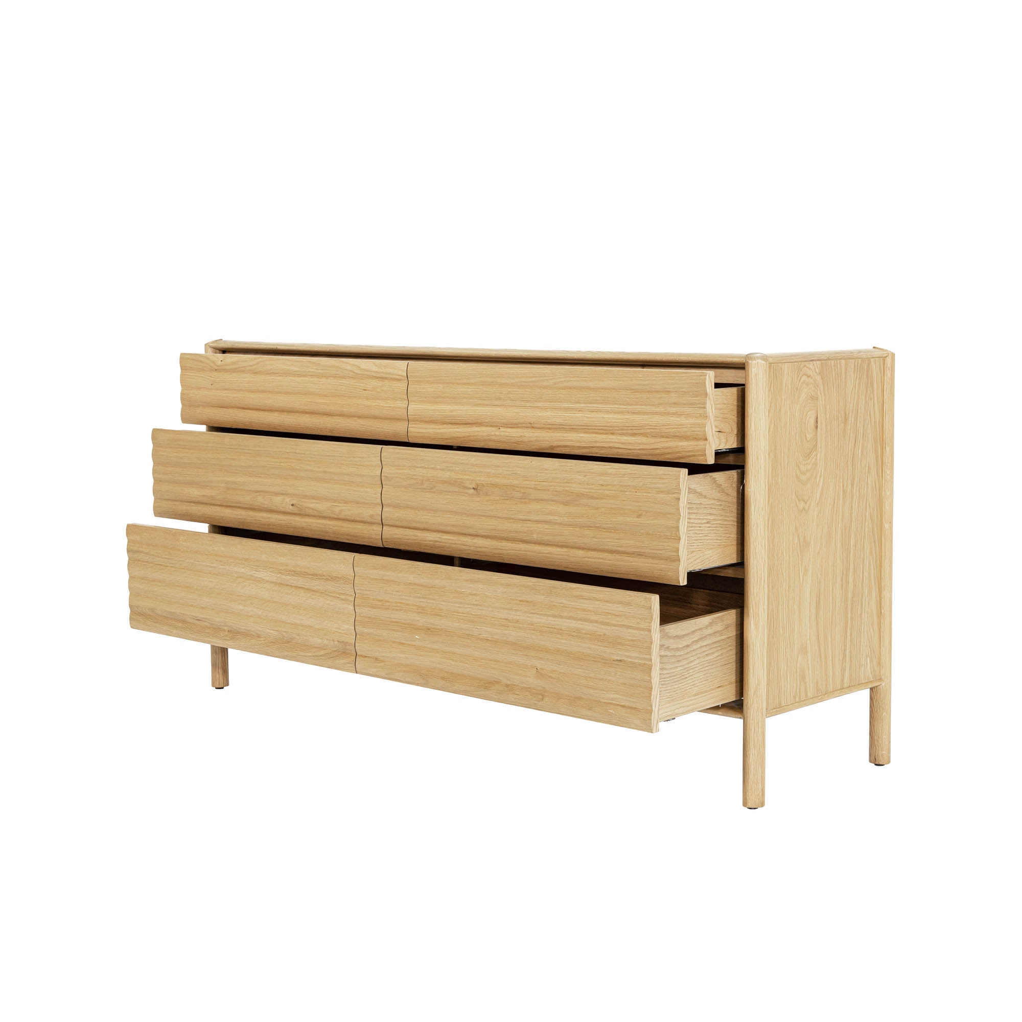 Runway 6 Drawer Dresser - Light Oak - Central Designs