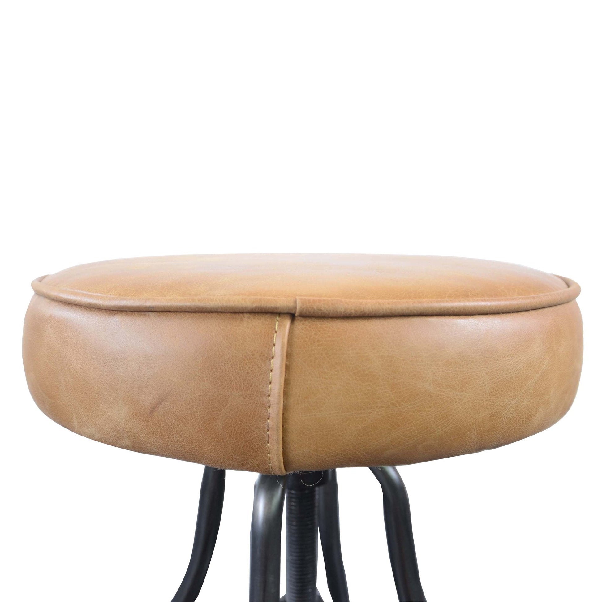 Bowie Stool - Cognac Leather - Central Designs