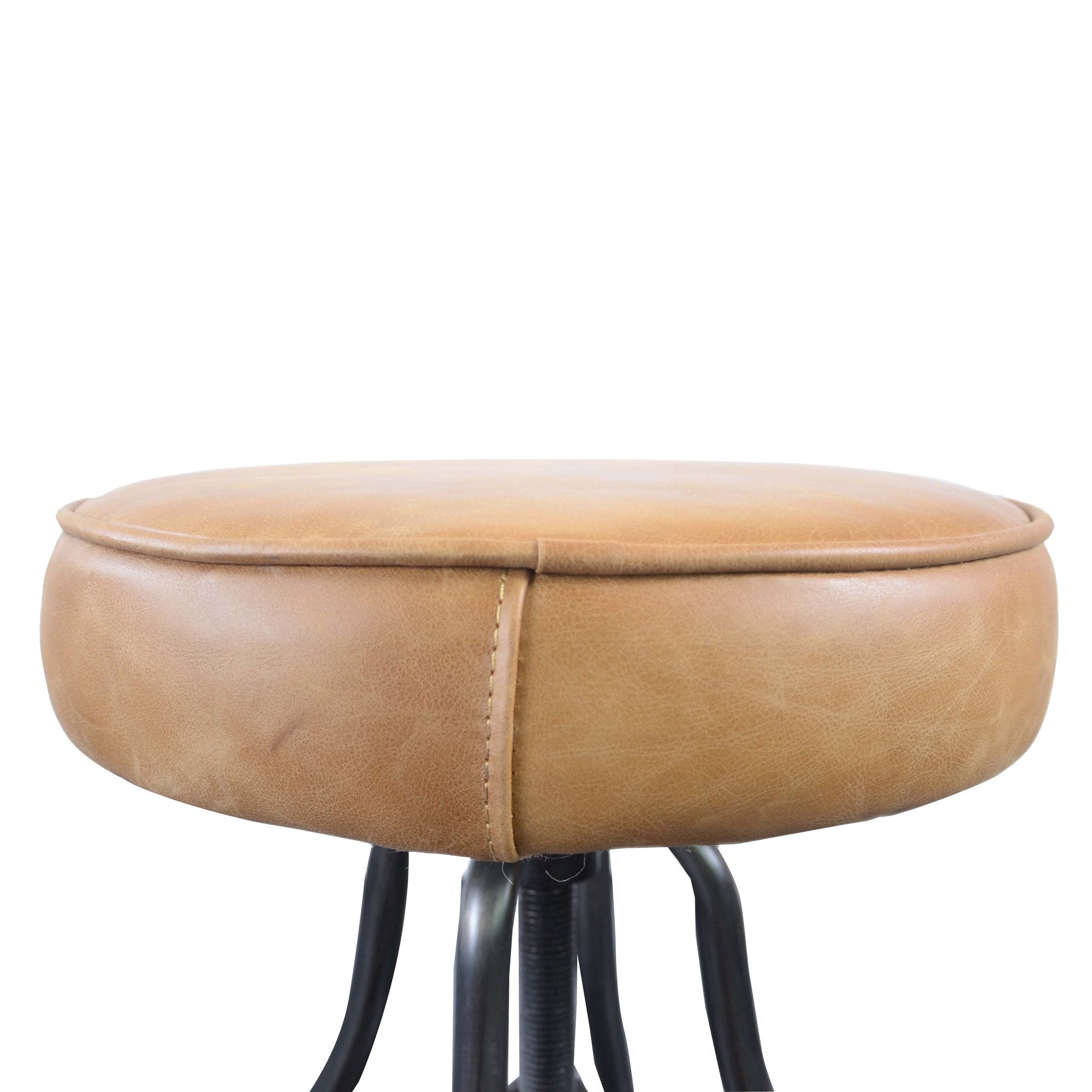 Bowie Stool - Cognac Leather - Central Designs