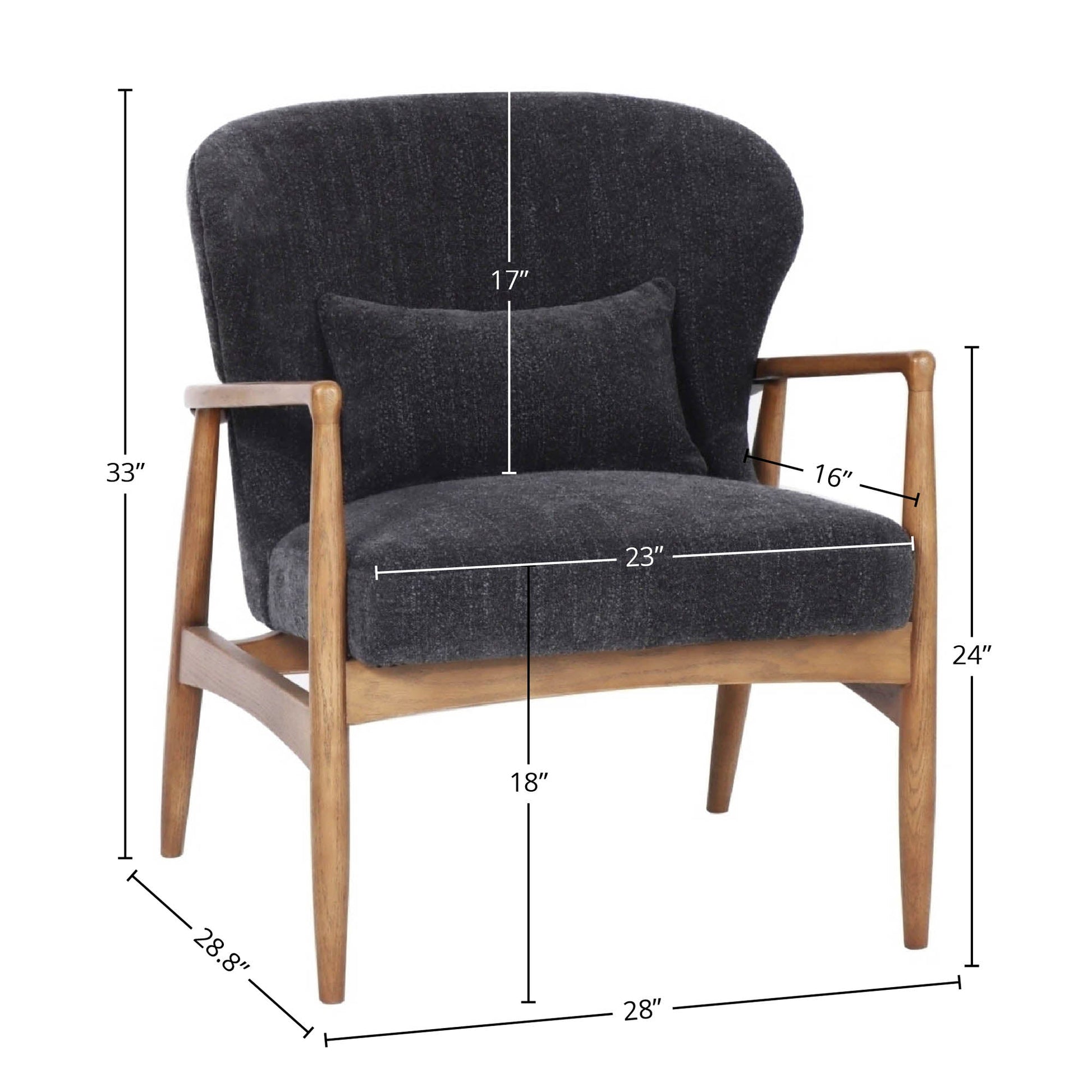 Rhodes Club Chair - Inkwell - Central Designs