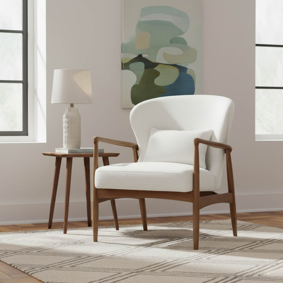 Rhodes Club Chair - Snow – Central Designs