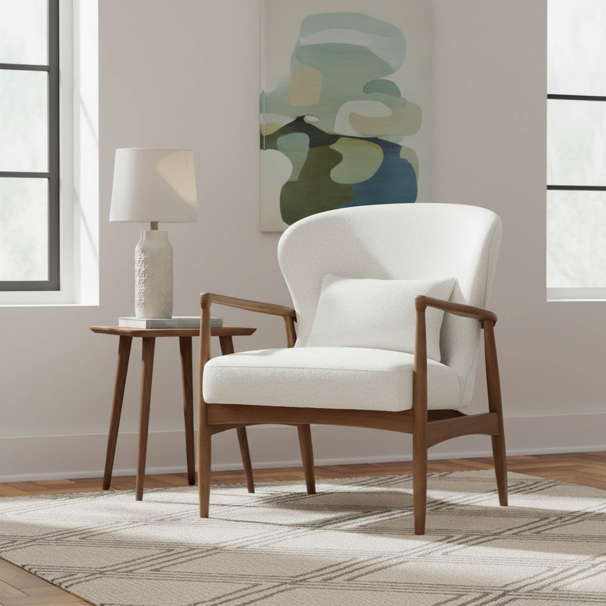 Rhodes Club Chair - Snow - Central Designs
