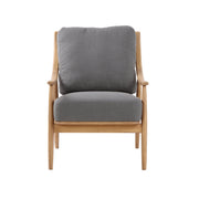 Kinsley Club Chair - Stormy Grey/Natural Frame - Central Designs