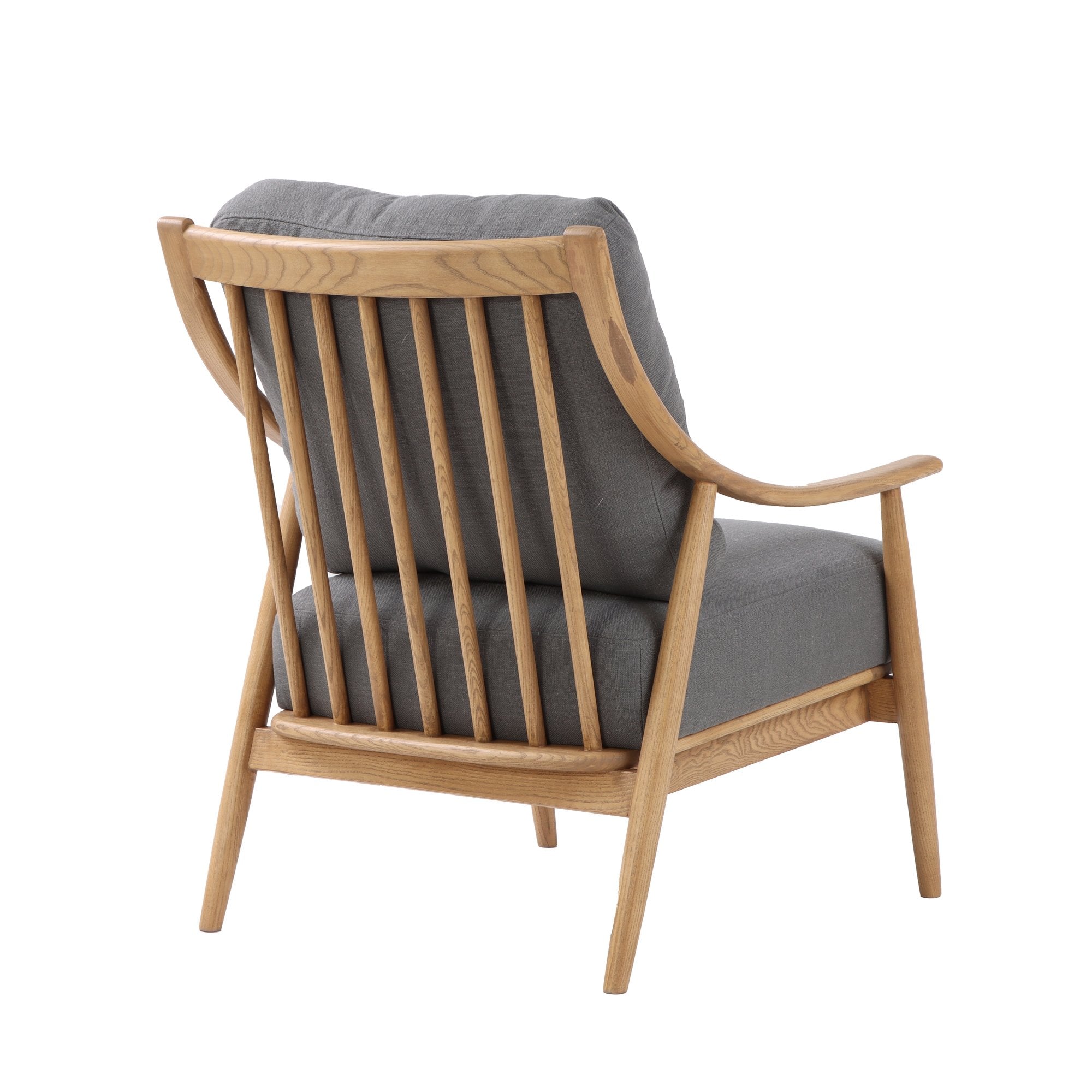 Kinsley Club Chair - Stormy Grey/Natural Frame - Central Designs