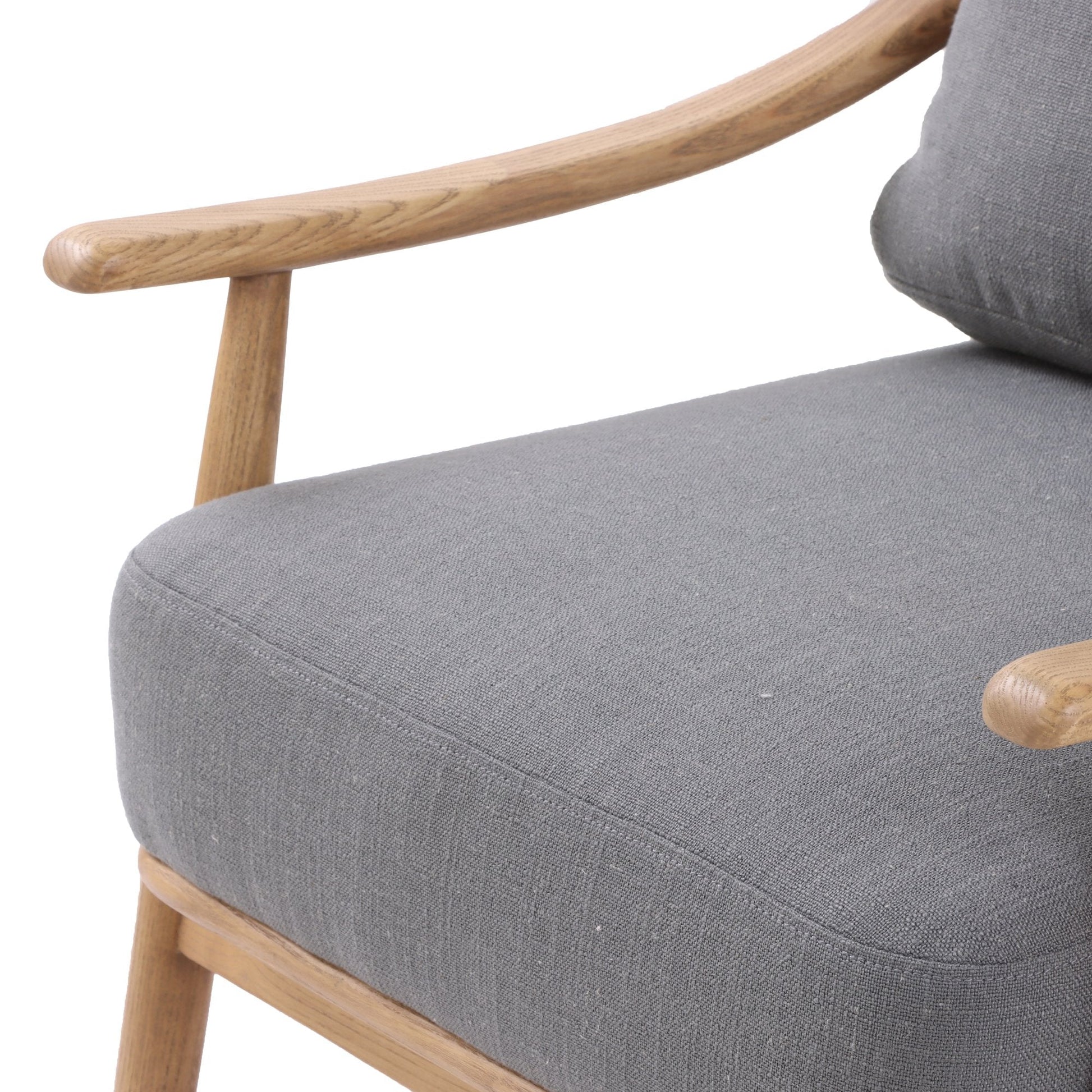 Kinsley Club Chair - Stormy Grey/Natural Frame - Central Designs