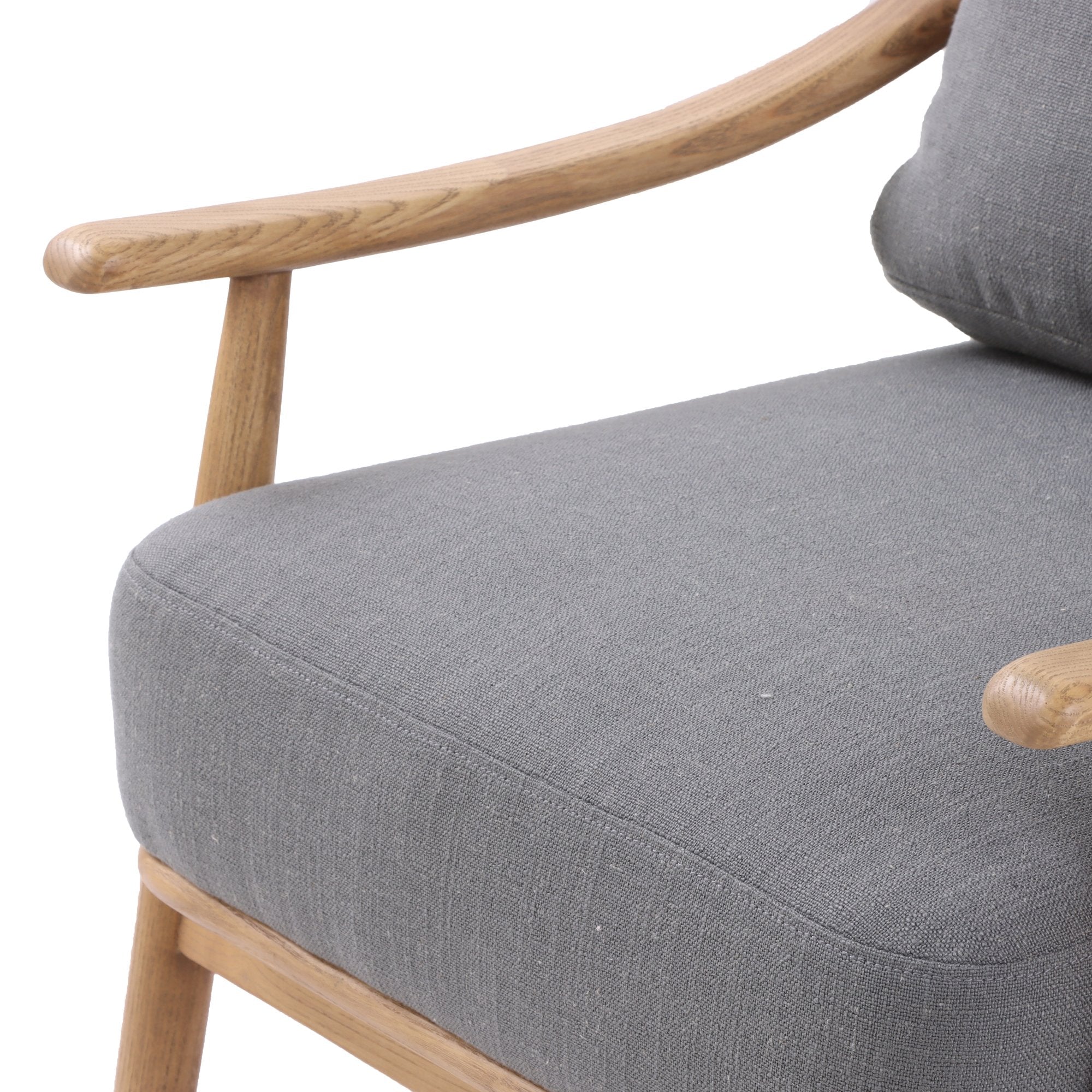 Kinsley Club Chair - Stormy Grey/Natural Frame - Central Designs