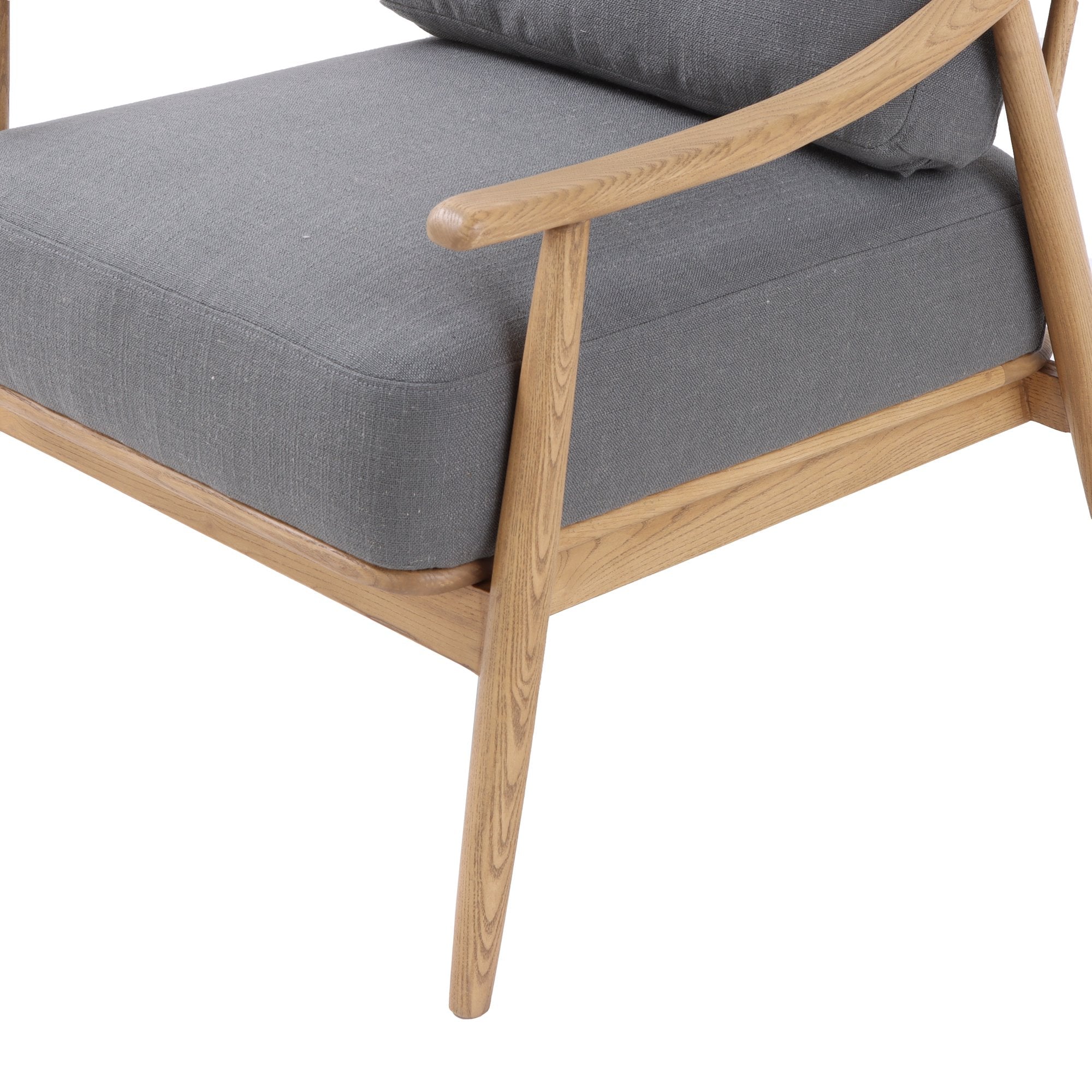 Kinsley Club Chair - Stormy Grey/Natural Frame - Central Designs