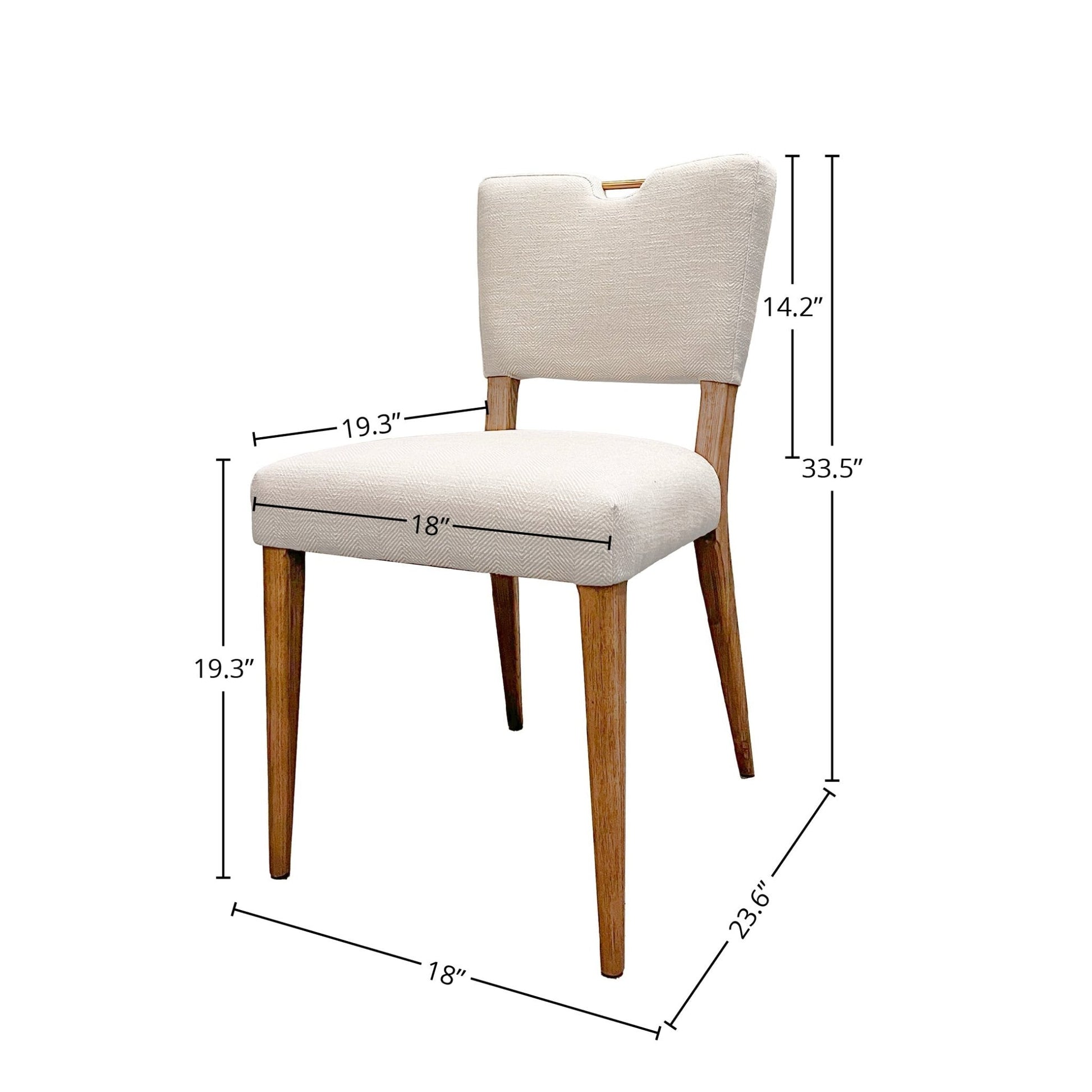 Luella Dining Chair - Sandy Beige/Cool Brown Legs - Central Designs