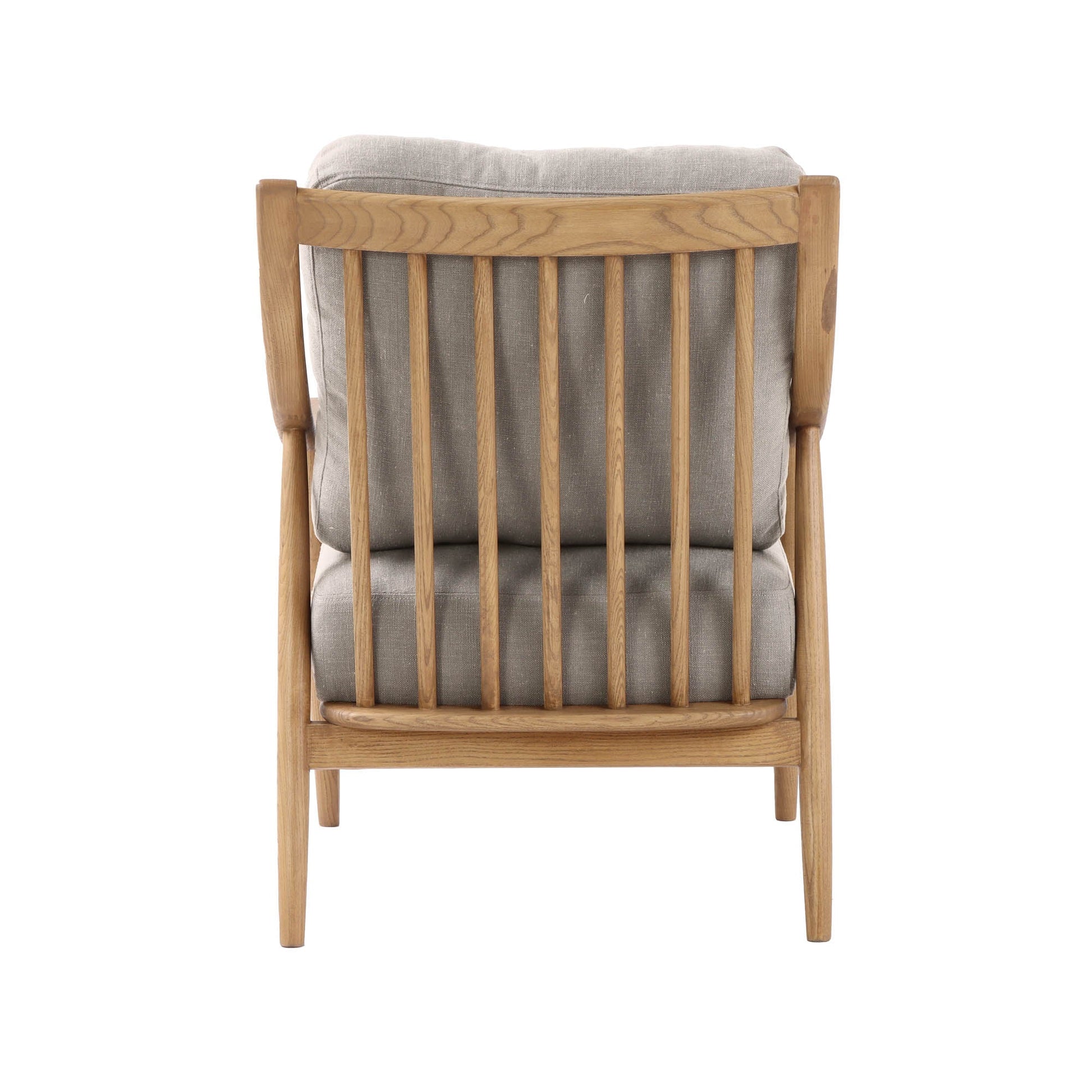 Kinsley Club Chair - Light Linen/ Natural Frame - Central Designs