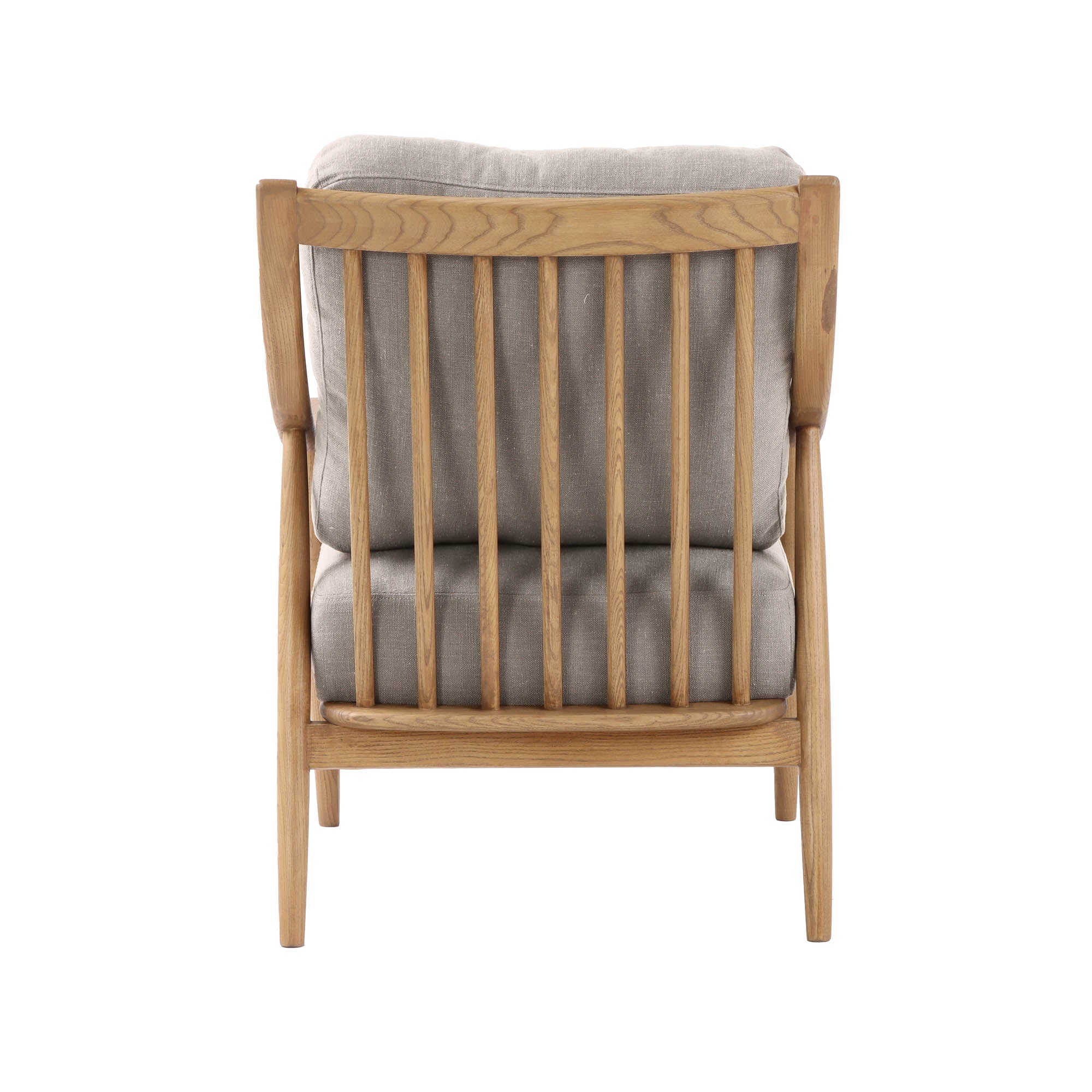 Kinsley Club Chair - Light Linen/ Natural Frame - Central Designs