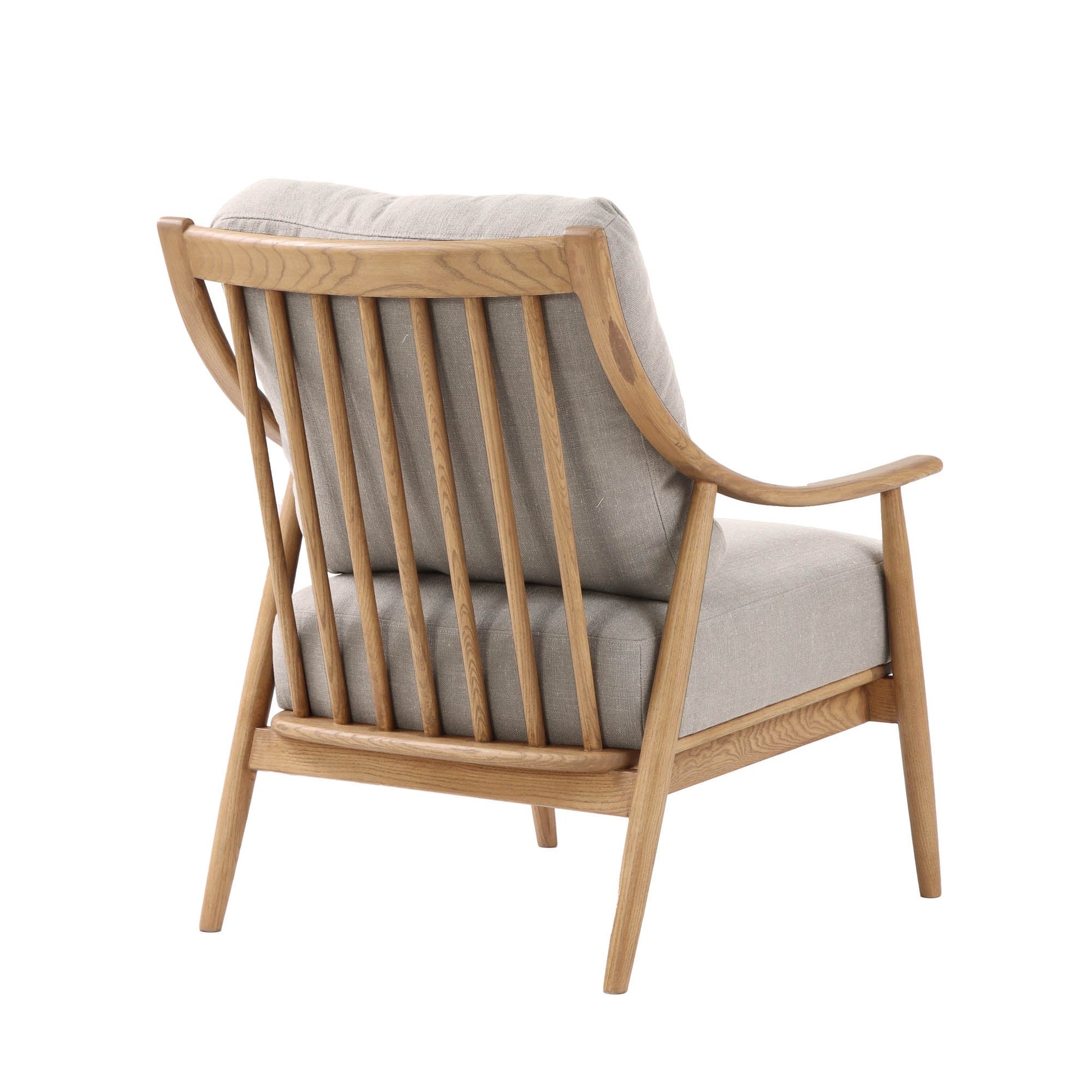 Kinsley Club Chair - Light Linen/ Natural Frame - Central Designs