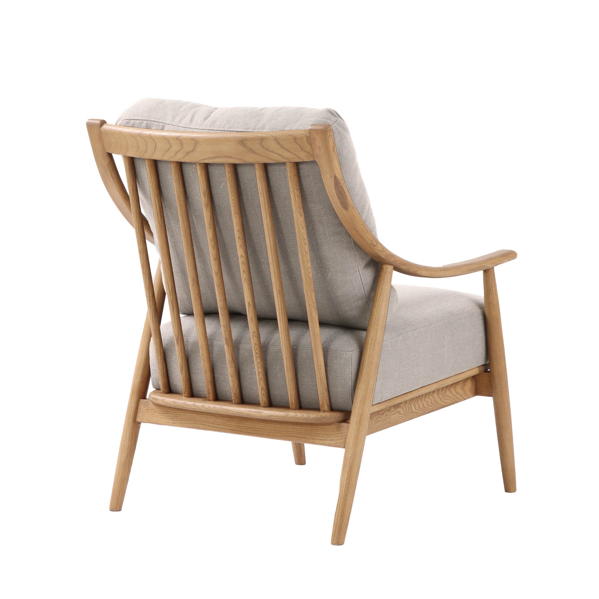 Kinsley Club Chair - Light Linen/ Natural Frame - Central Designs